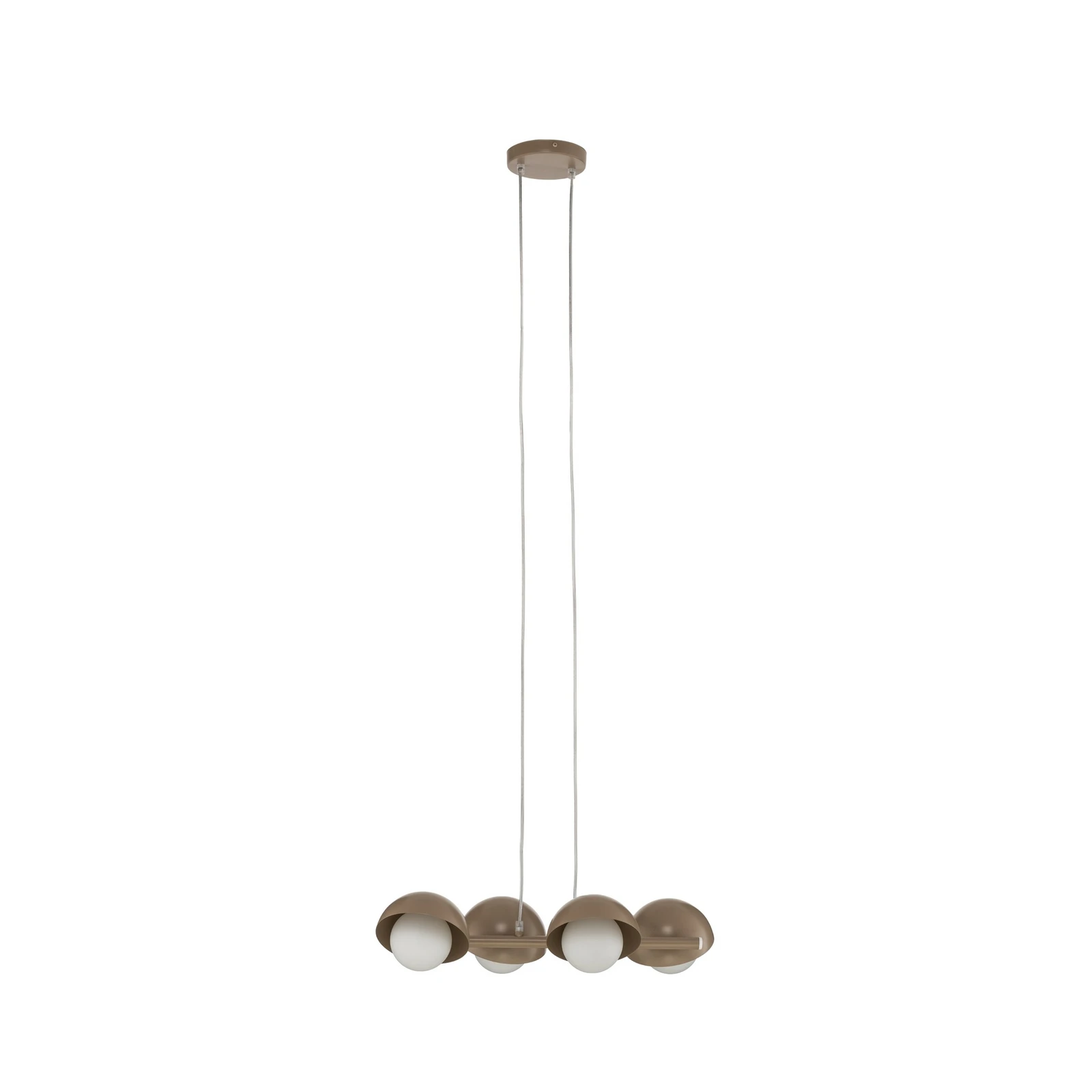 Boom 4 pendant light, beige, glass/steel, length 60 cm