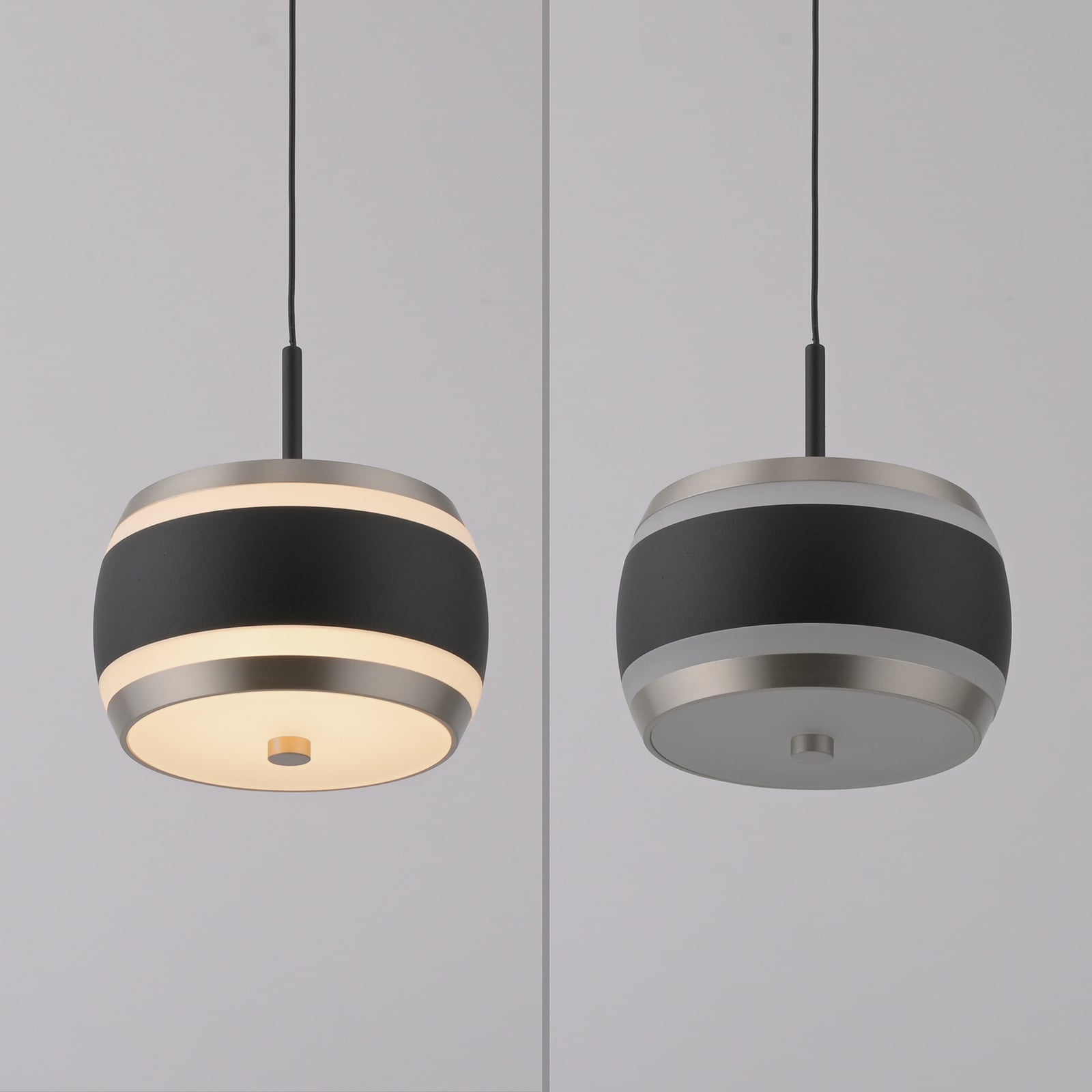 Falling Rings LED-Hängelampe, schwarz, Ø 13 cm, CCT - PURE Falling Rings LED-Hängelampe, schwarz, Ø 13 cm, CCT - PURE