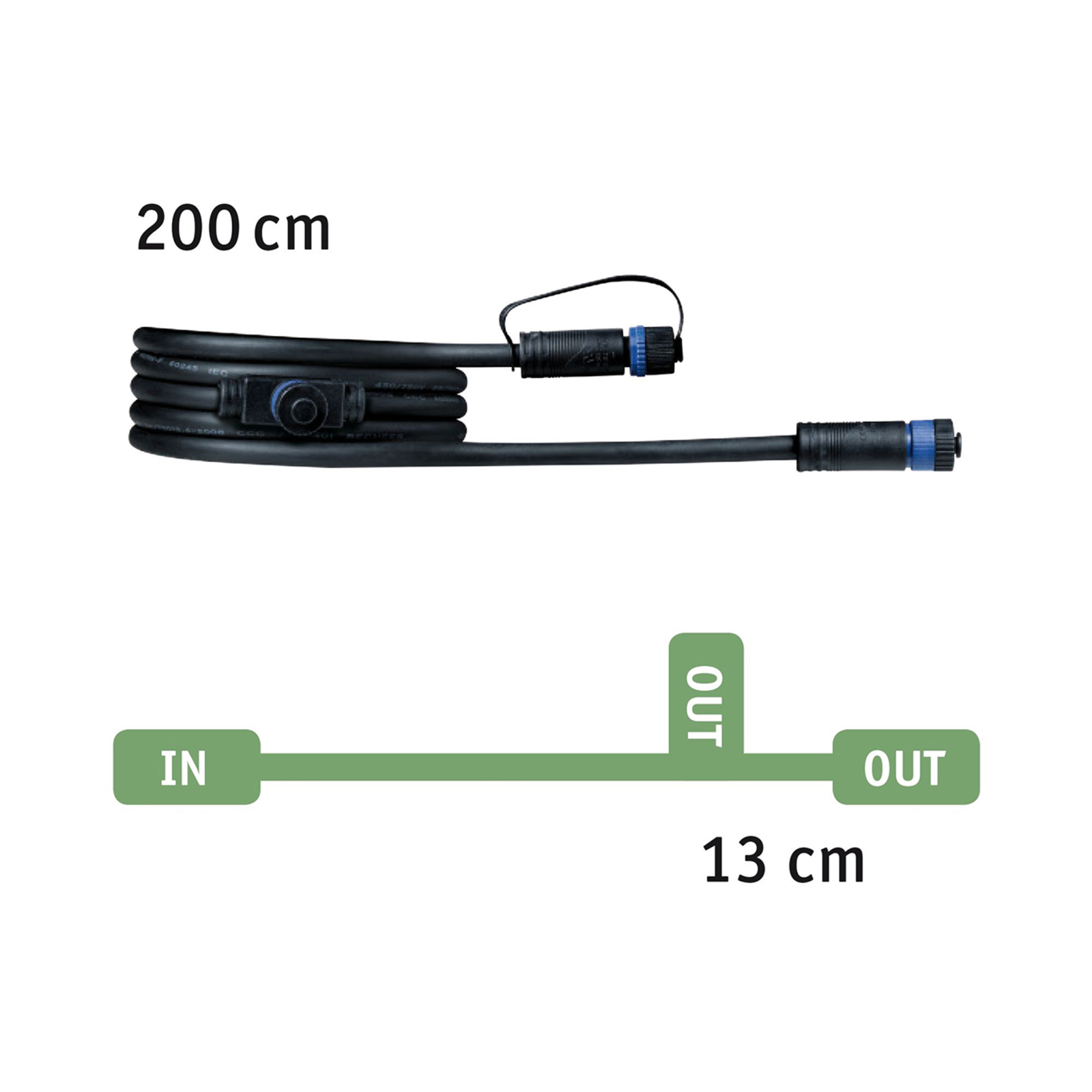 Paulmann Plug & Shine 93926 kabel 2m, 1 we/2 wy