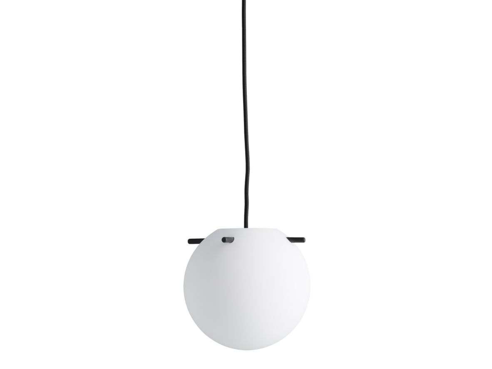 Koi Taklampa Ø19 Opal White/Black - Frandsen