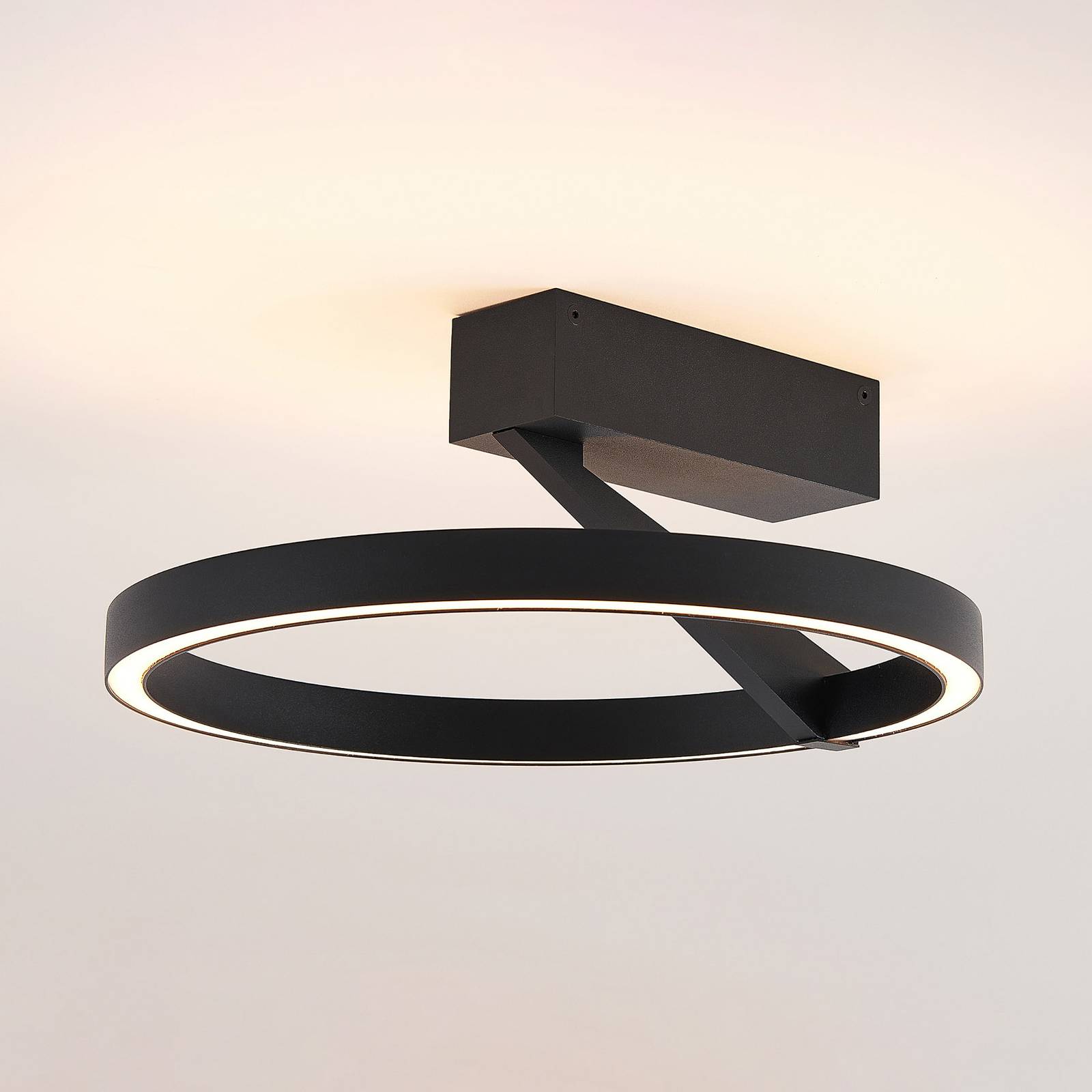 Lampa sufitowa LED Molto Luce Melli SDI, czarna, aluminium, Ø 33 cm