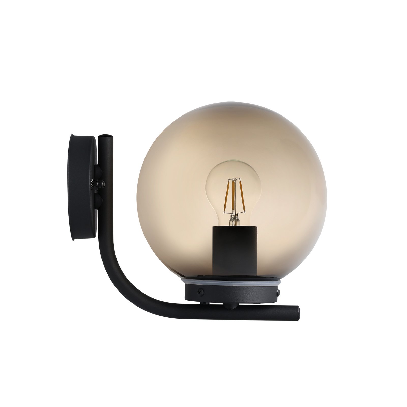 Vanjska zidna svjetiljka Taverna, crno/smeđa, projekcija 27 cm