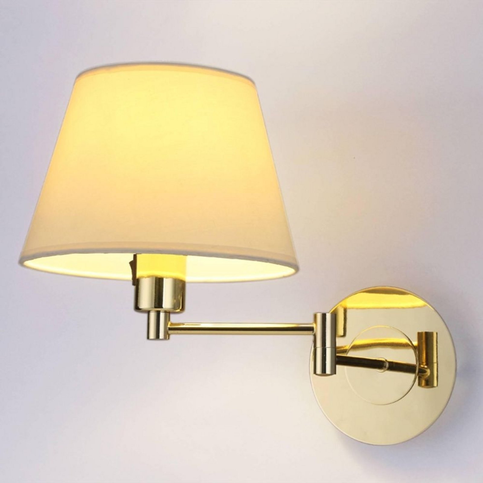 Pola Aplică de Perete Cream/Polished Brass - Lindby