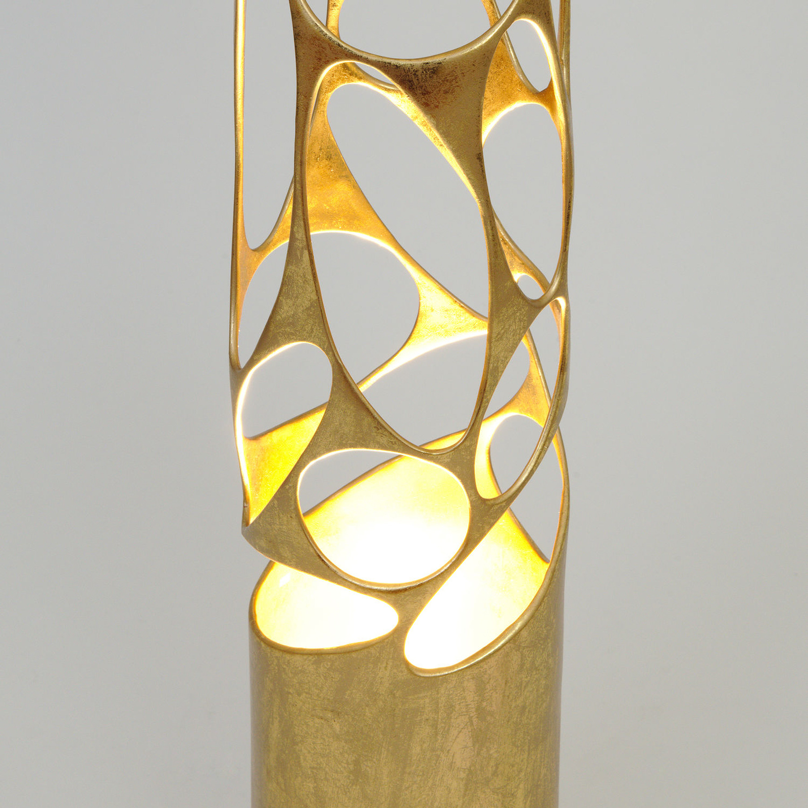 Stojací lampa Talismano, zlatá barva, výška 176 cm, železo