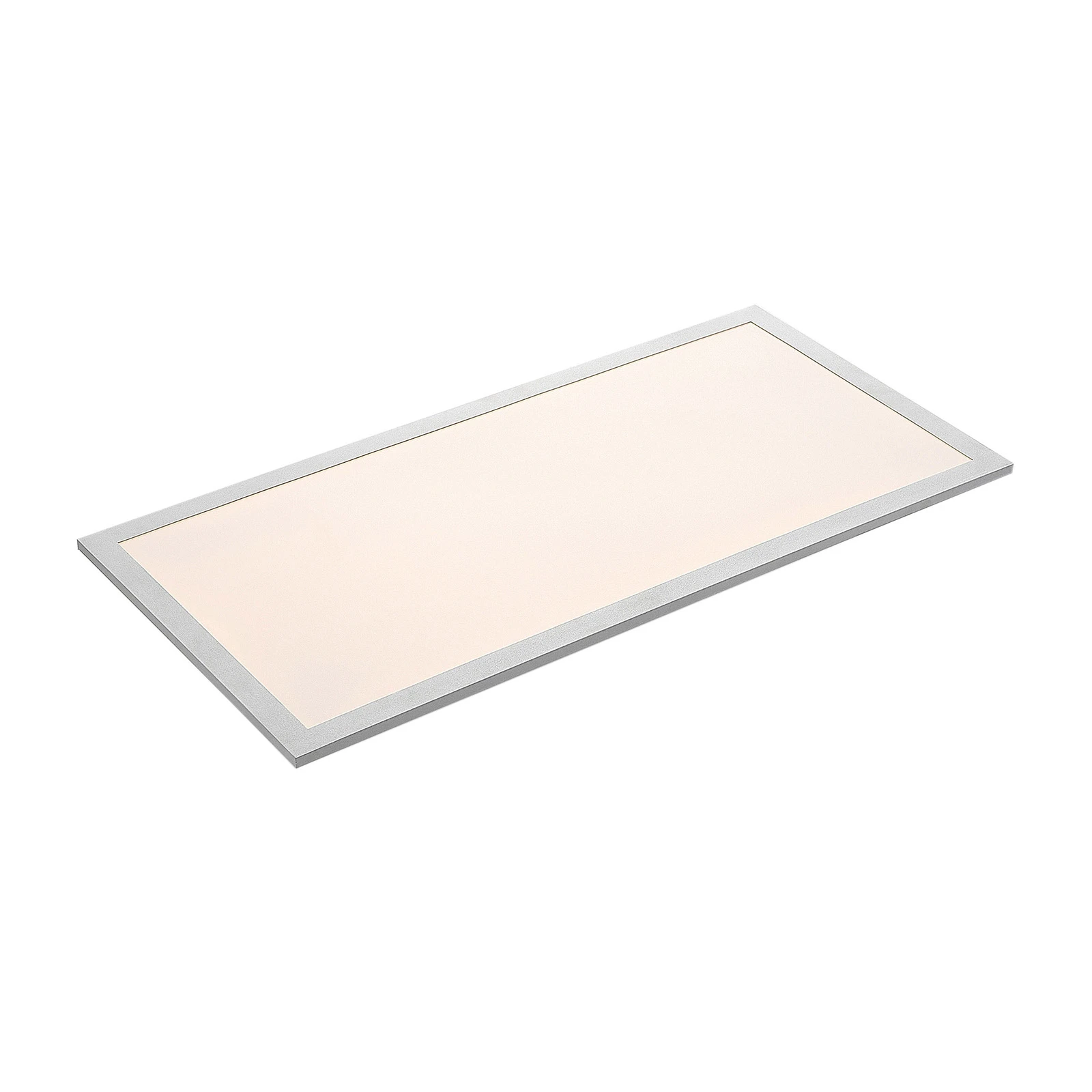 Lindby LED panel Stenley, 4000 K, 60 cm x 30 cm, ezüst/fehér