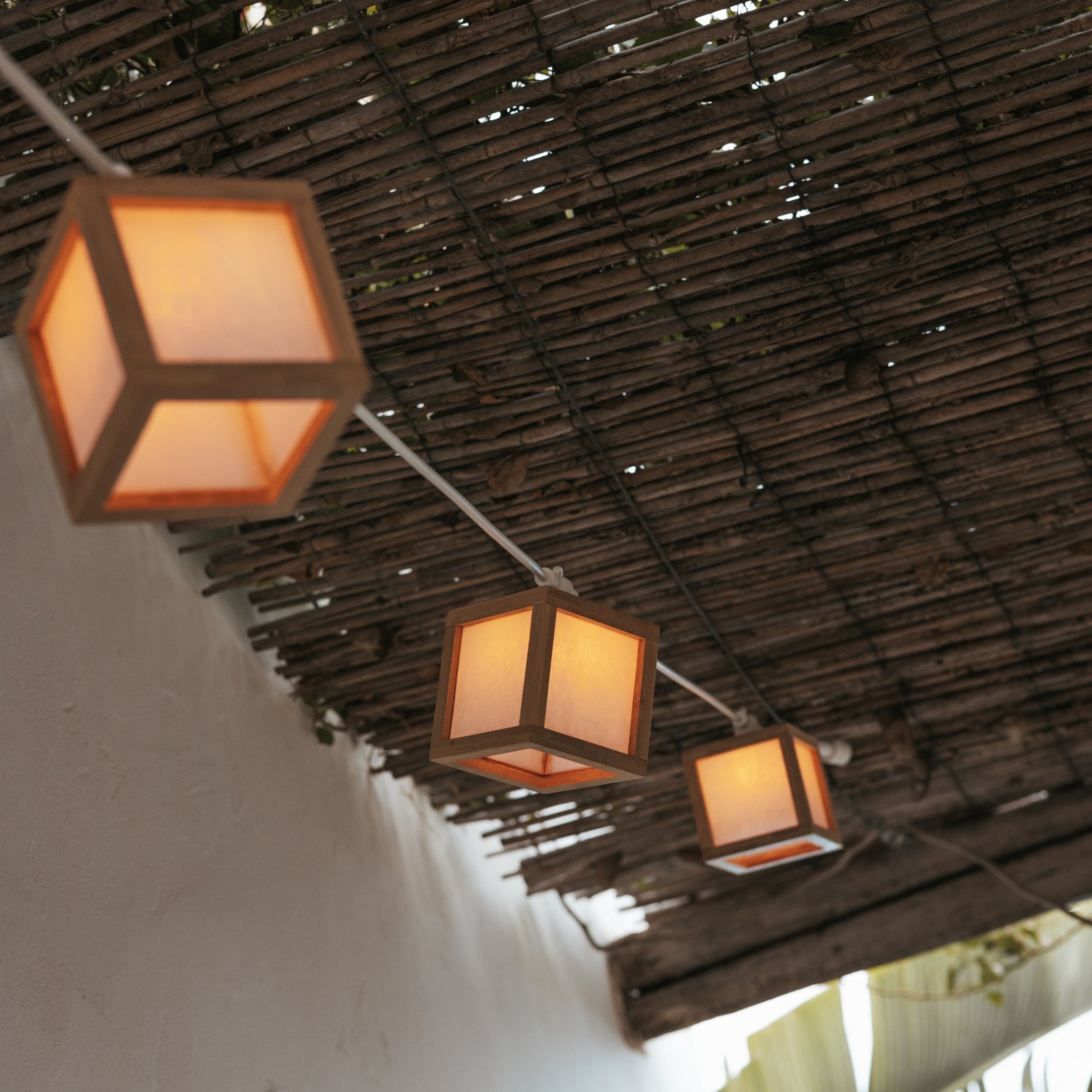 Newgarden LED-Solar-Lichterkette Vega, Bambus, IP44