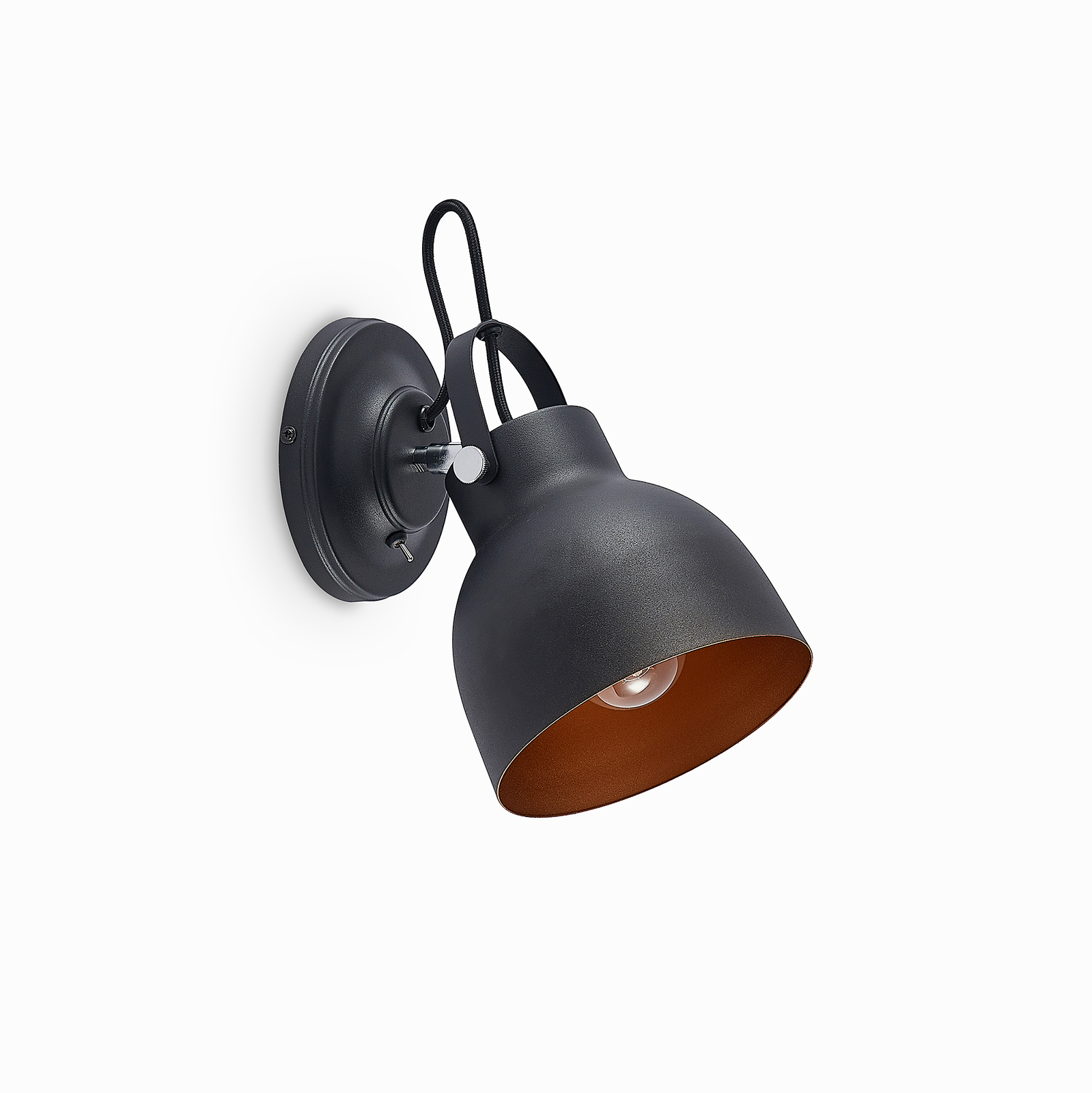 Lindby Adirta metalvæglampe i sort
