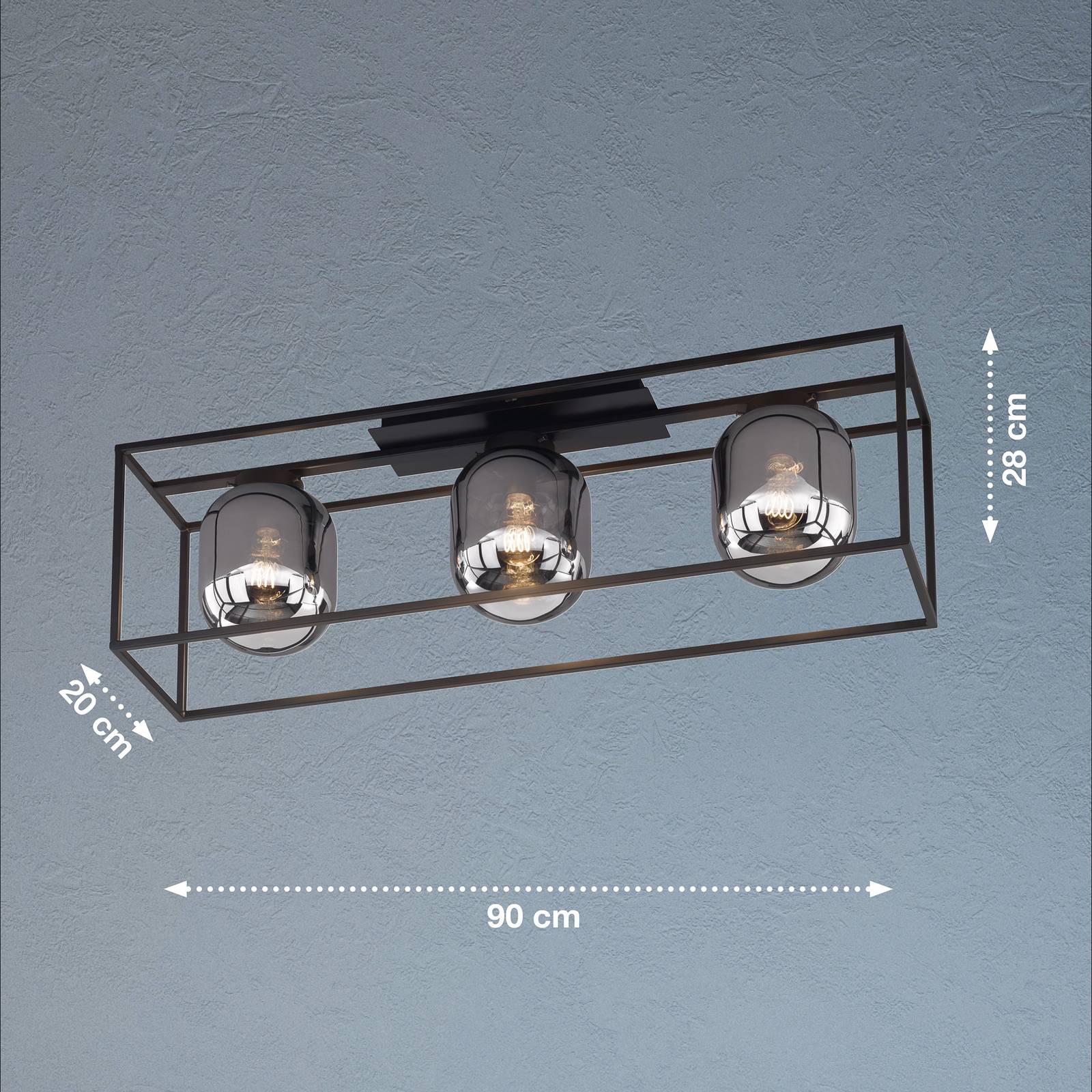 FISCHER & HONSEL Regi loftlampe 3 lyskilder