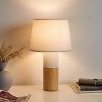 Pauleen Woody Elegance table lamp, wood/fabric