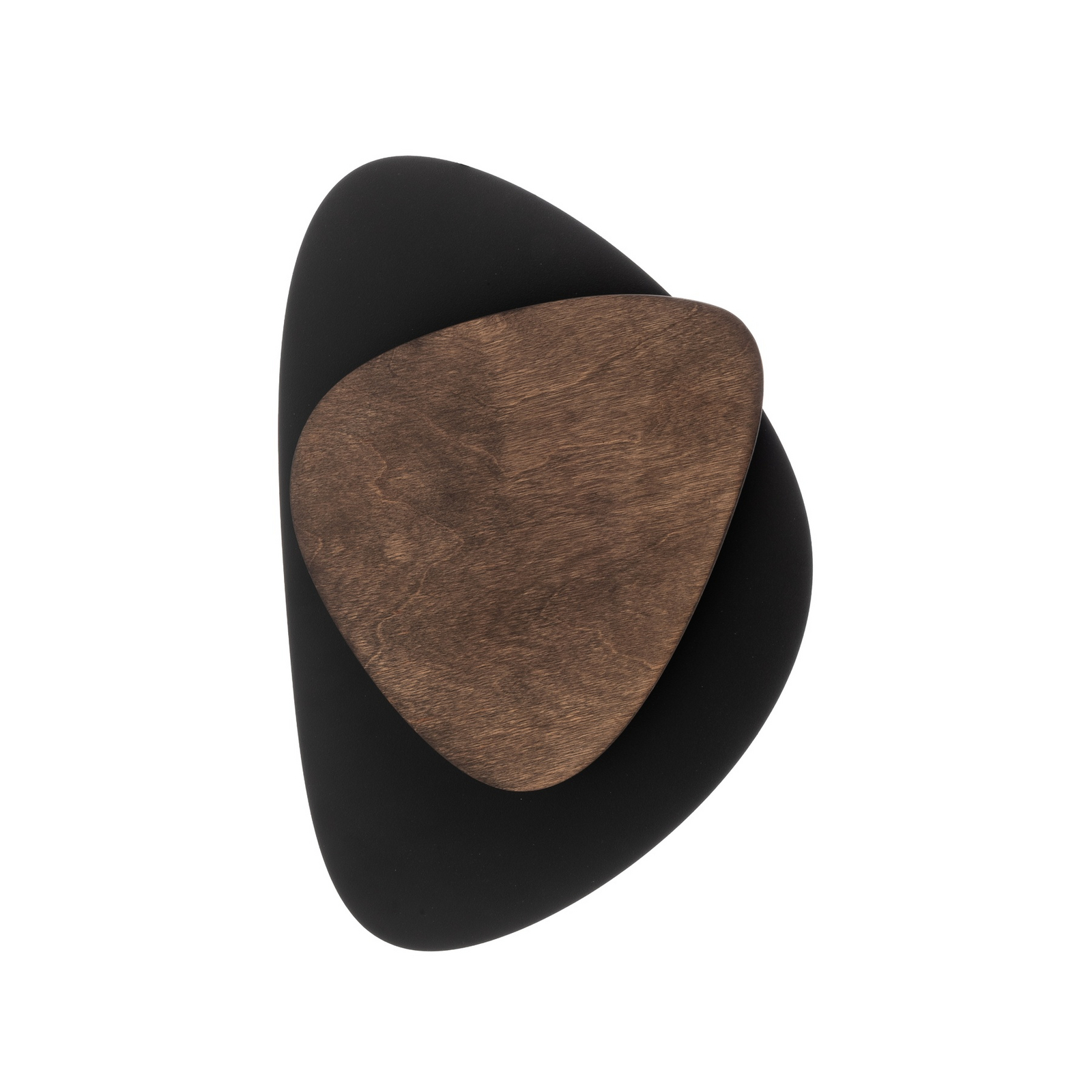 LED nástěnné světlo Pedra, černá/wenge, ocel, dřevo, 3 000 K