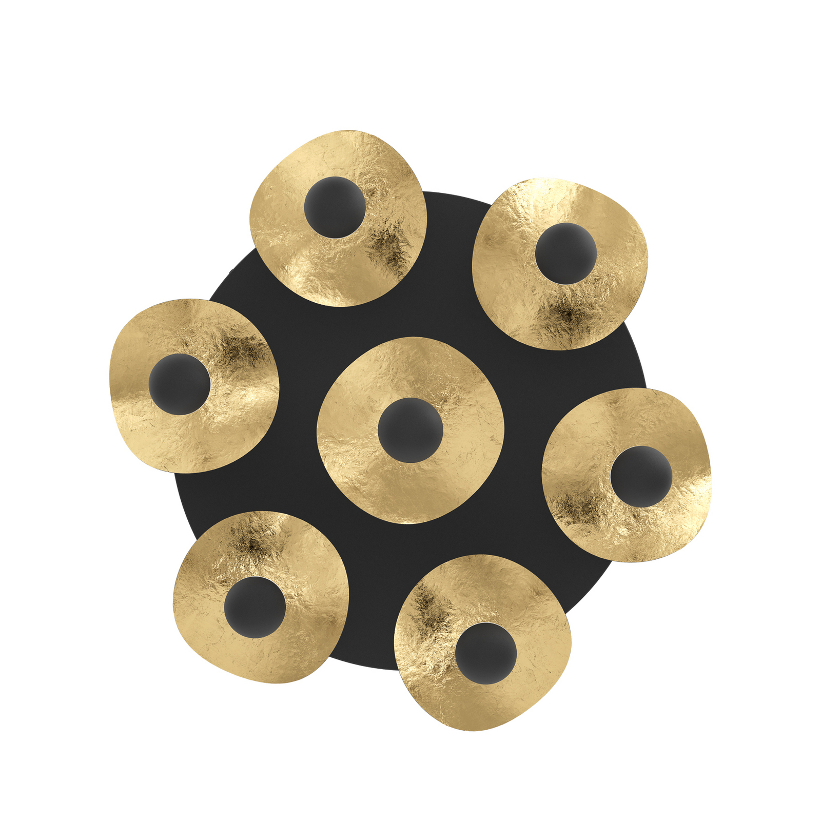 LED stropna svjetiljka Stars of Light, Dracera, crna i zlatna, Ø 51 cm