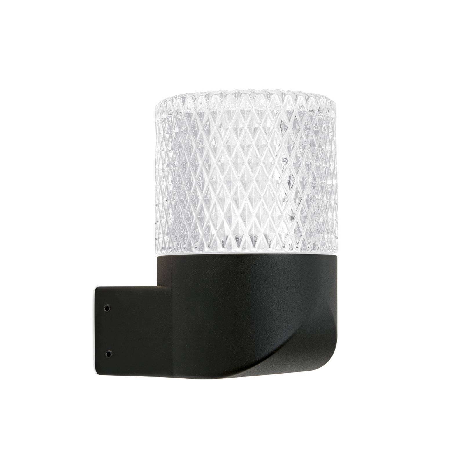 LED-Außenwandlampe Monido schwarz Höhe 12 cm Aluminium