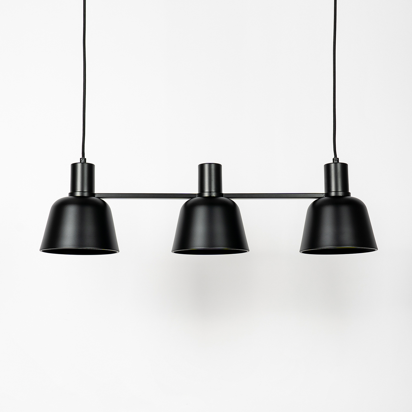 Lucande Servan-hængelampe, sort, 3 lyskilder