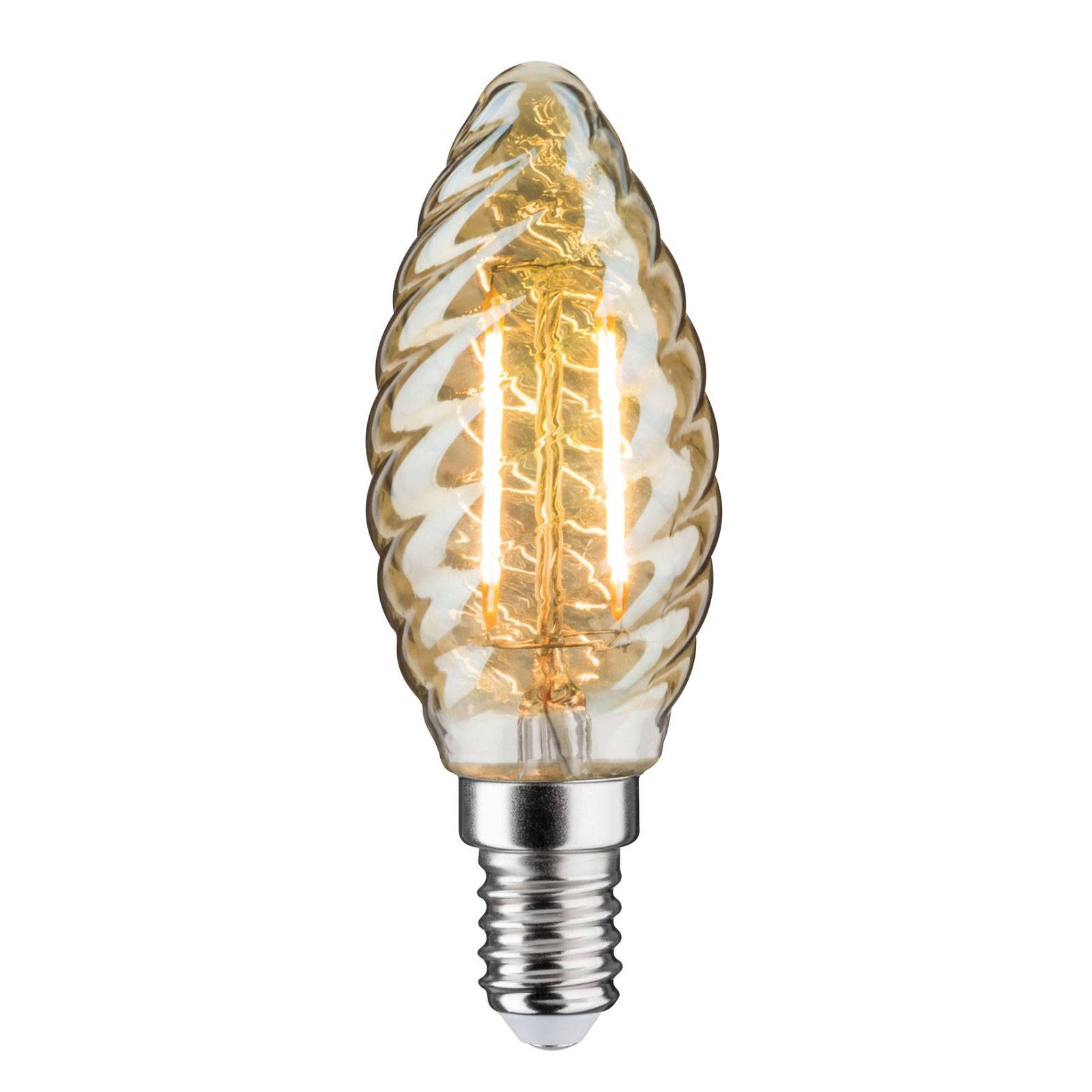 LED gyertya lámpa E14 2,6W 2500K arany csavart