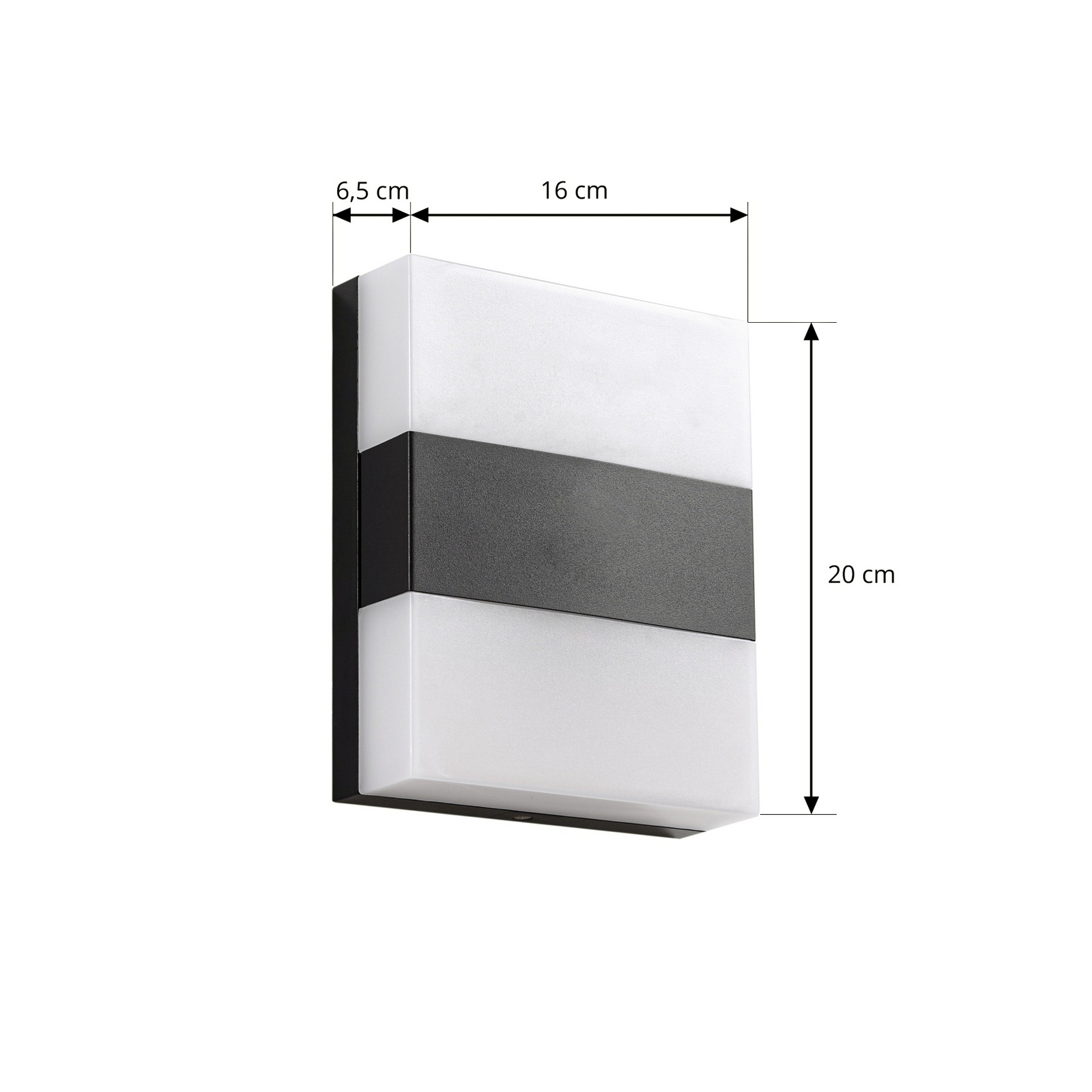 Teekon LED vanjska zidna svjetiljka, 20 cm, IP44, antracit - Prios