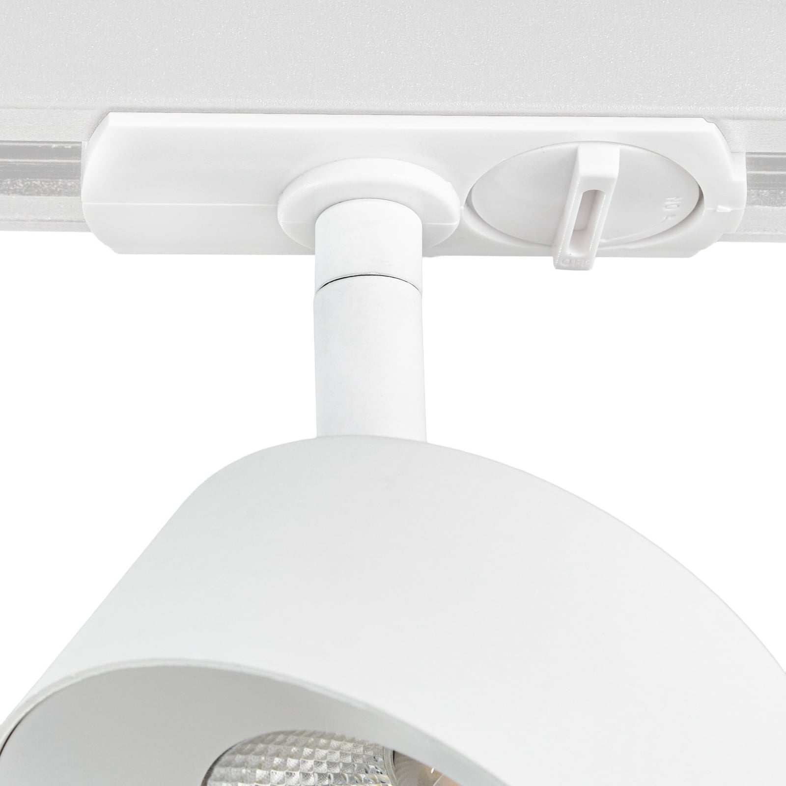 Lindby LED-skinnespot Linaro, hvid, Ø 9,5 cm, 3.000 K