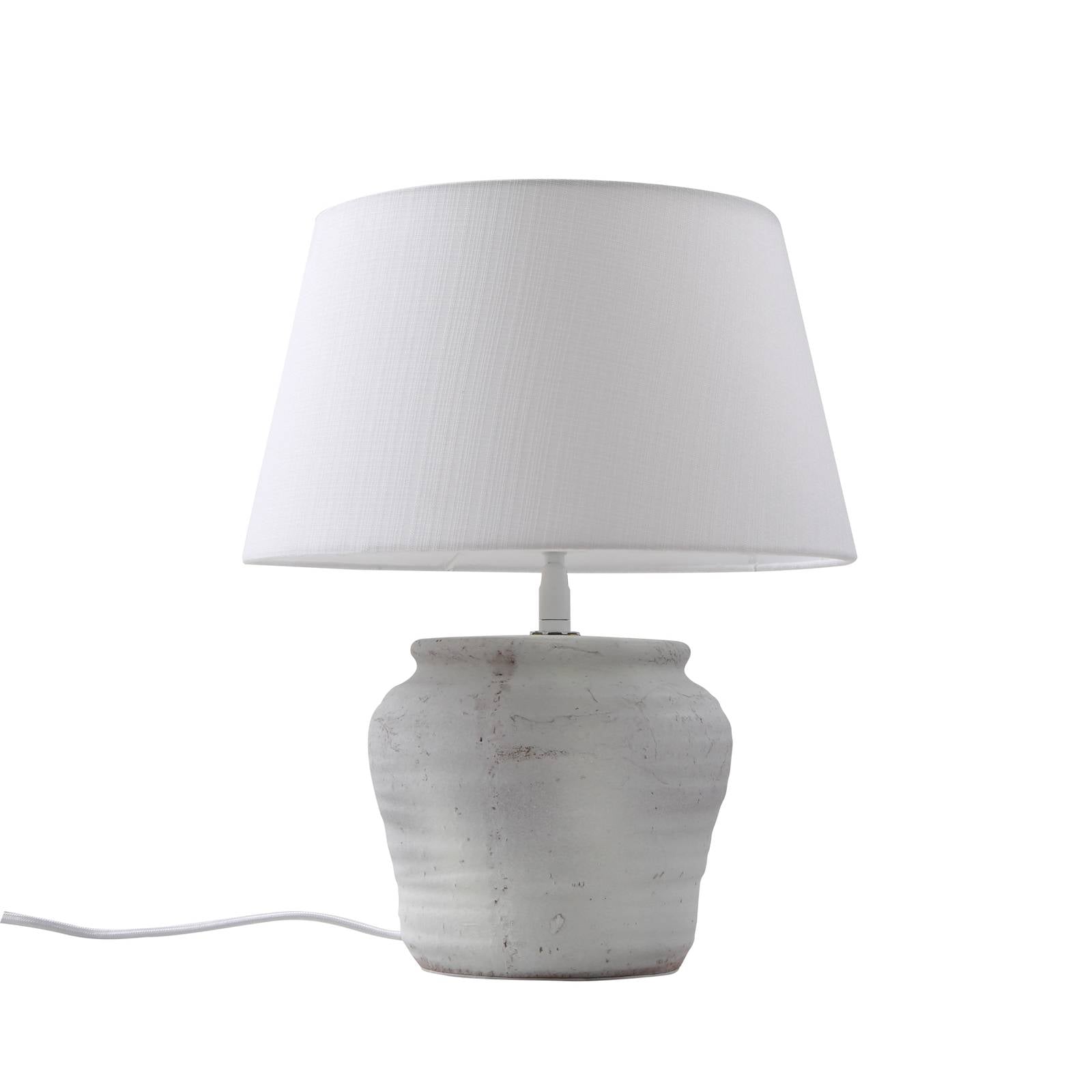 Lindby Tischleuchte Aelith, Ø 30 cm, weiß, Keramik, E27