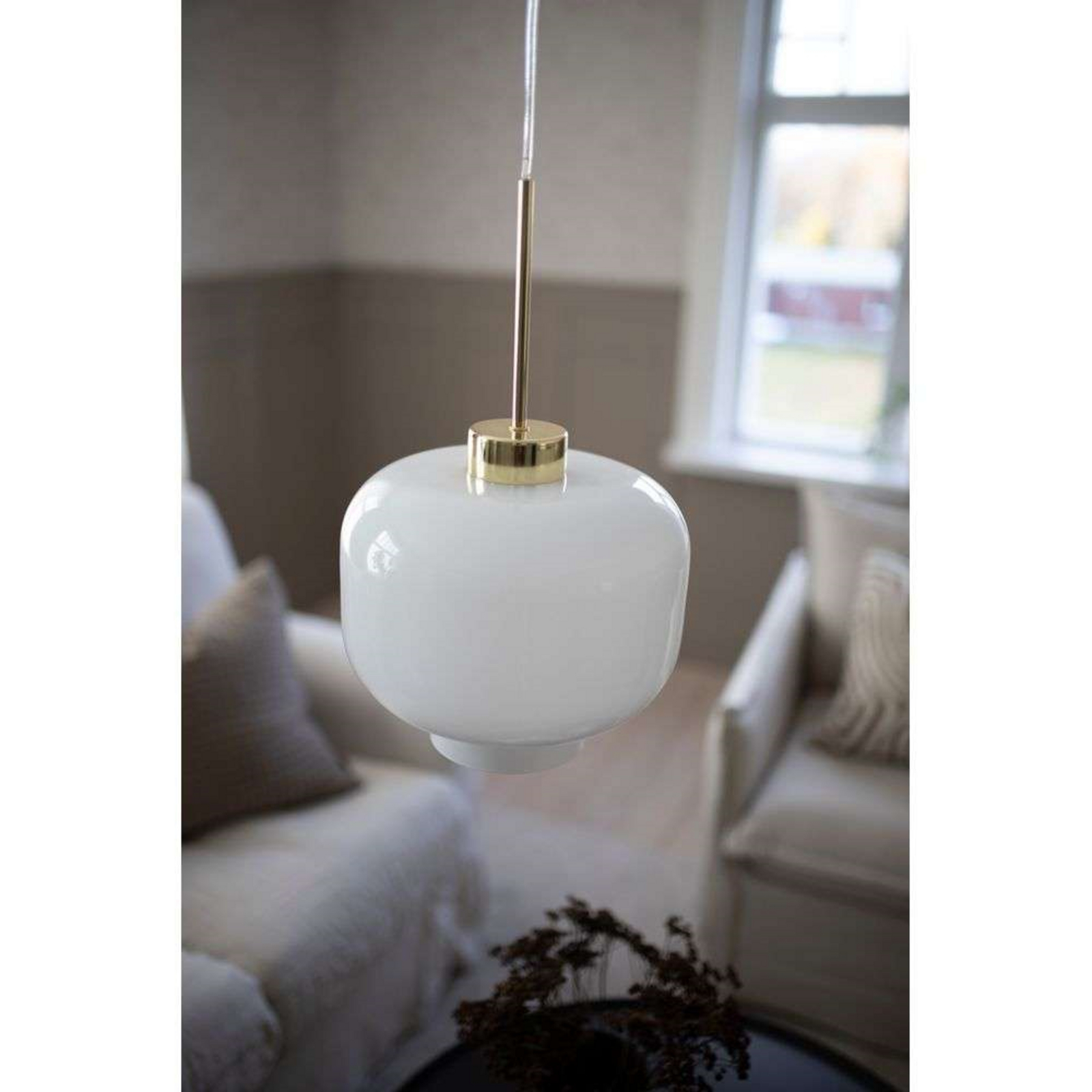 Ritz Lustră Pendul White/Brass - Globen Lighting