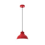 Sven pendant light, 1-bulb, red, steel, E27