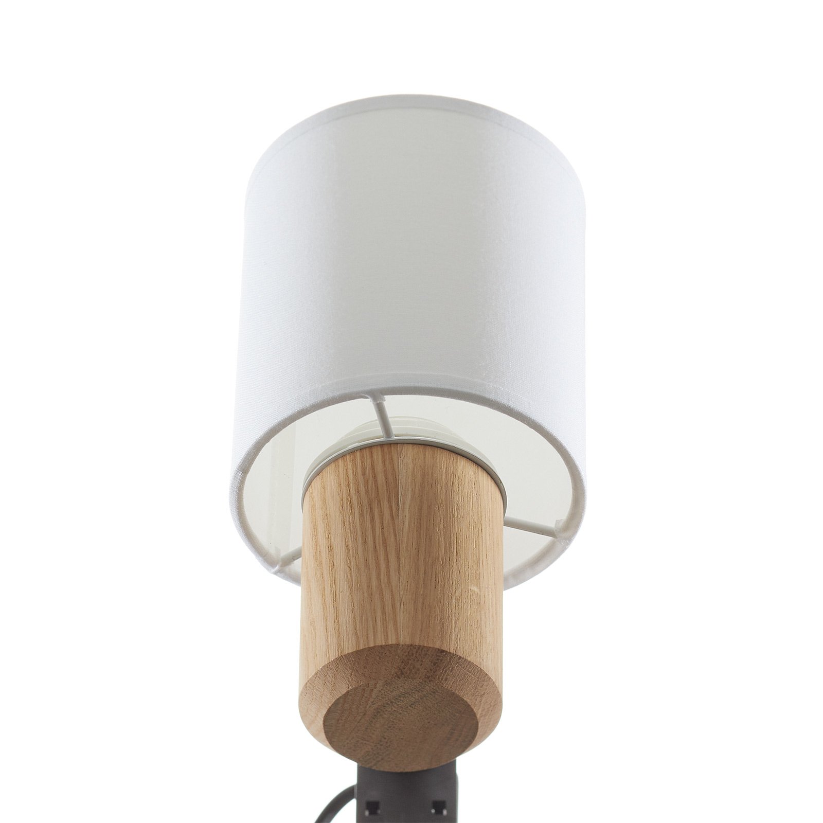 Moderne klemlamp Clampspots met witte kap