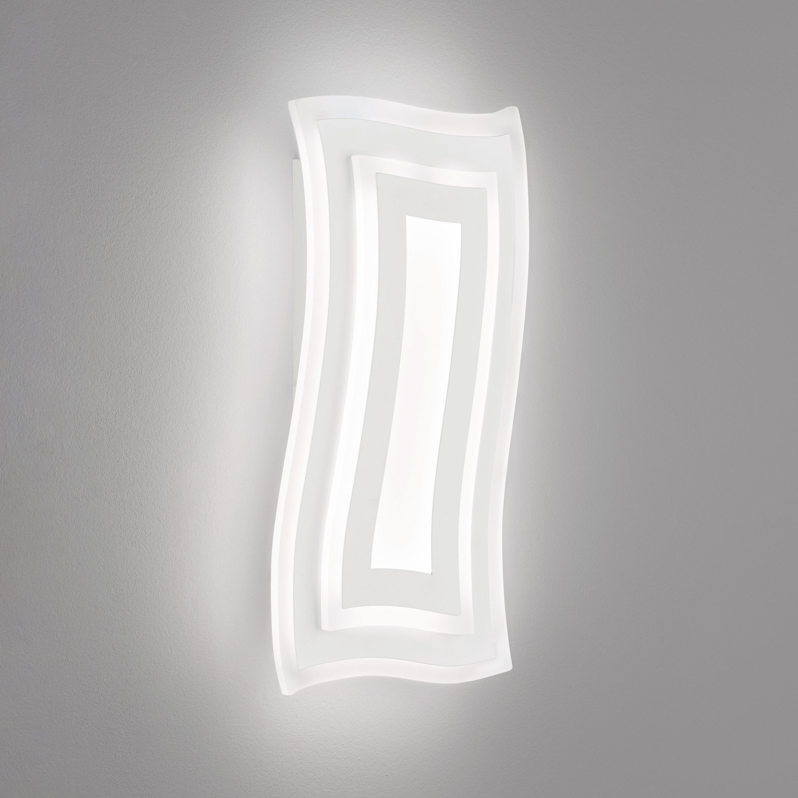 Gorden LED wall light, branco, altura 43 cm, metal, CCT