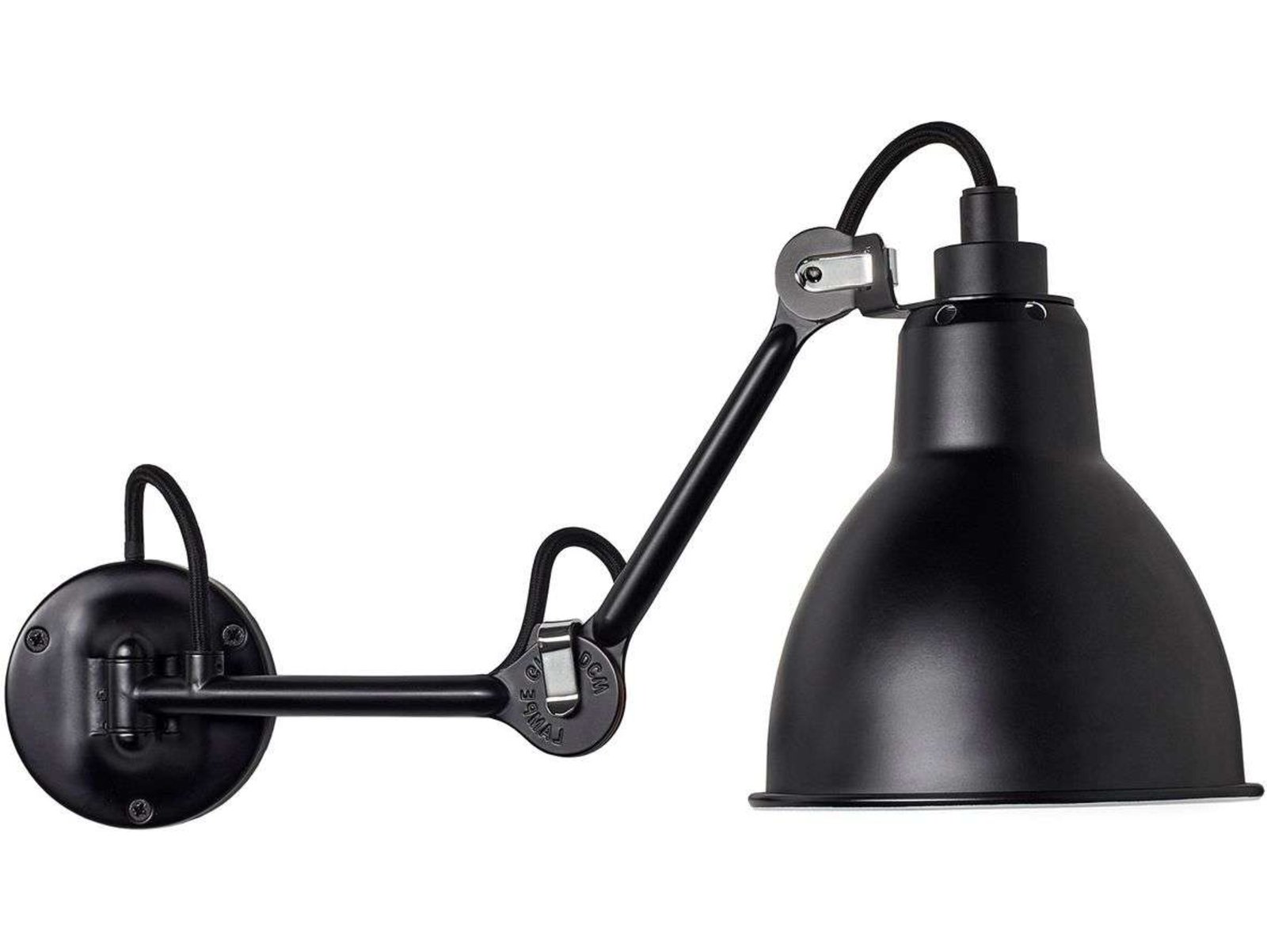 204 Vägglampa Svart - Lampe Gras