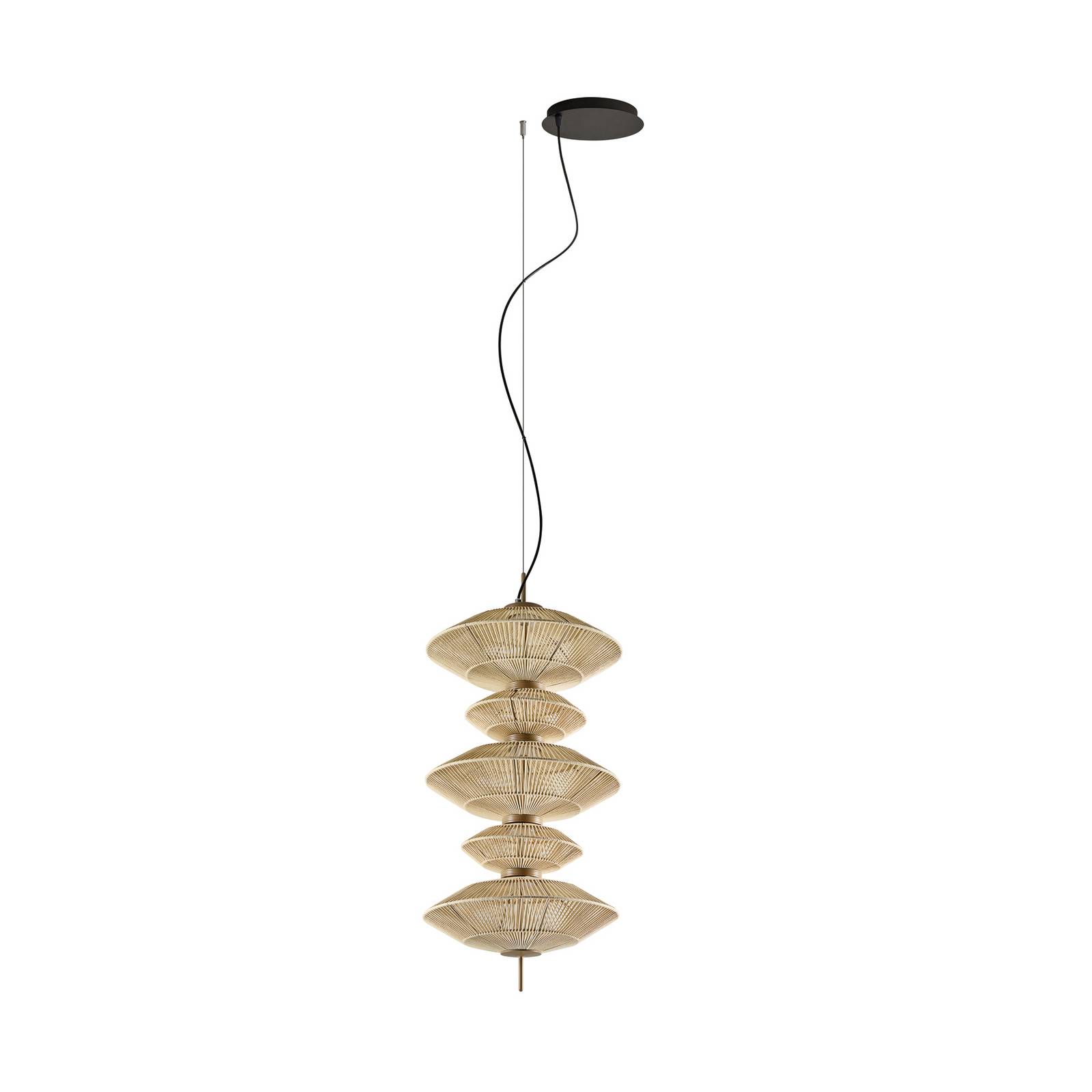 Bover LED-Hängeleuchte Yuyun S/5C, dimmbar 0-10V, beige