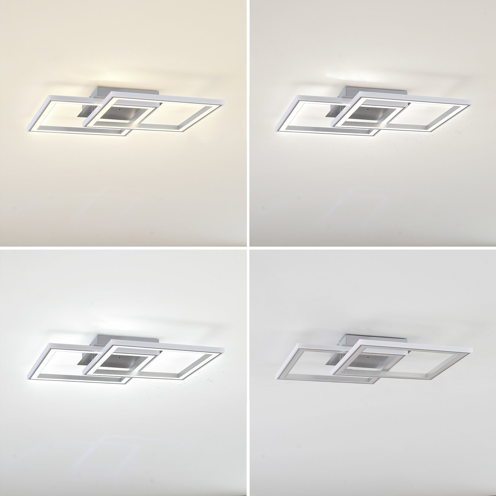 Lindby Lorina LED φωτιστικό οροφής, τετράγωνο, RGBW