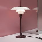 Louis Poulsen tafellamp PH 3/2, glanzend bordeauxrood, Ø 28 cm