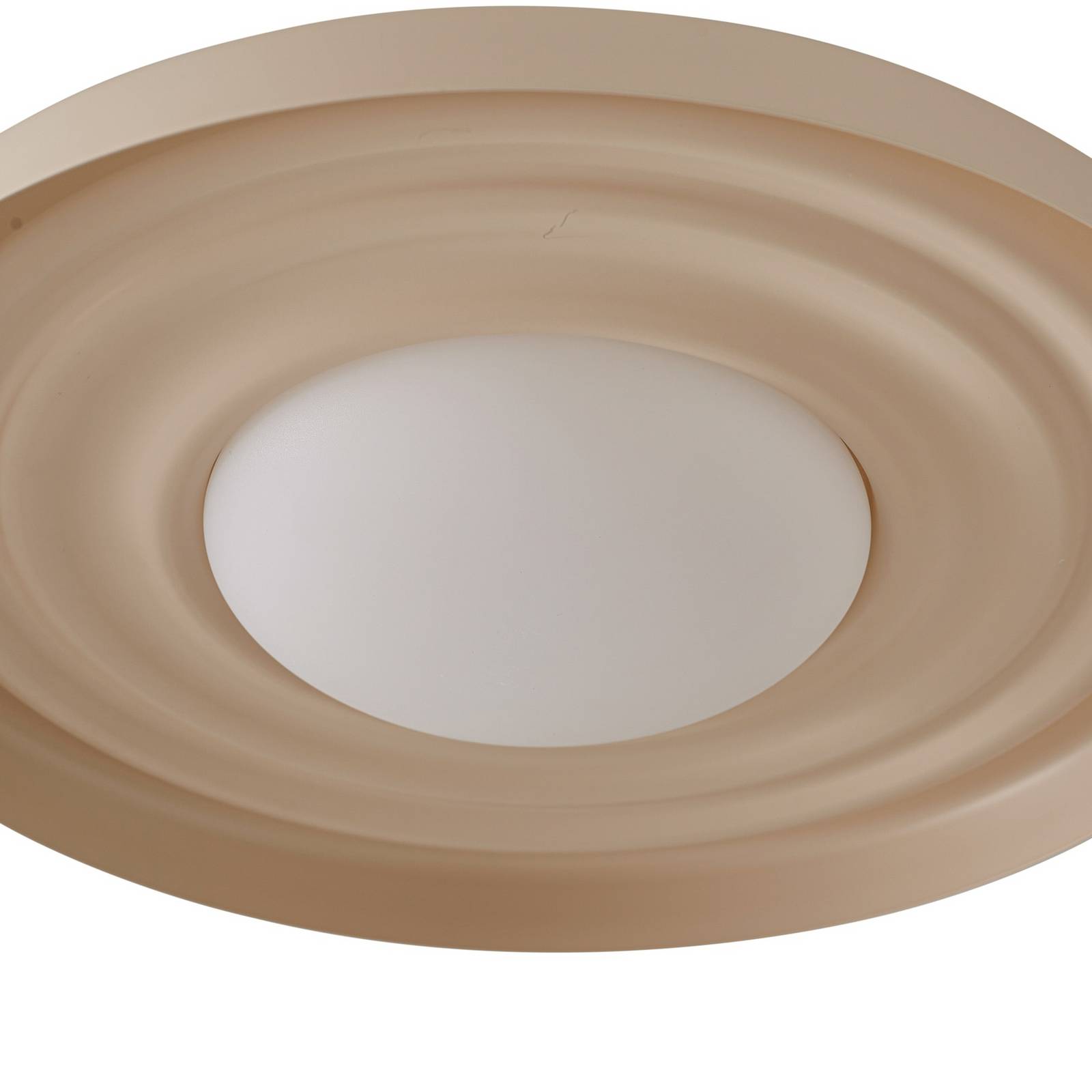 Lampa sufitowa LED Lindby Waves, beżowa, Ø 43 cm, metal