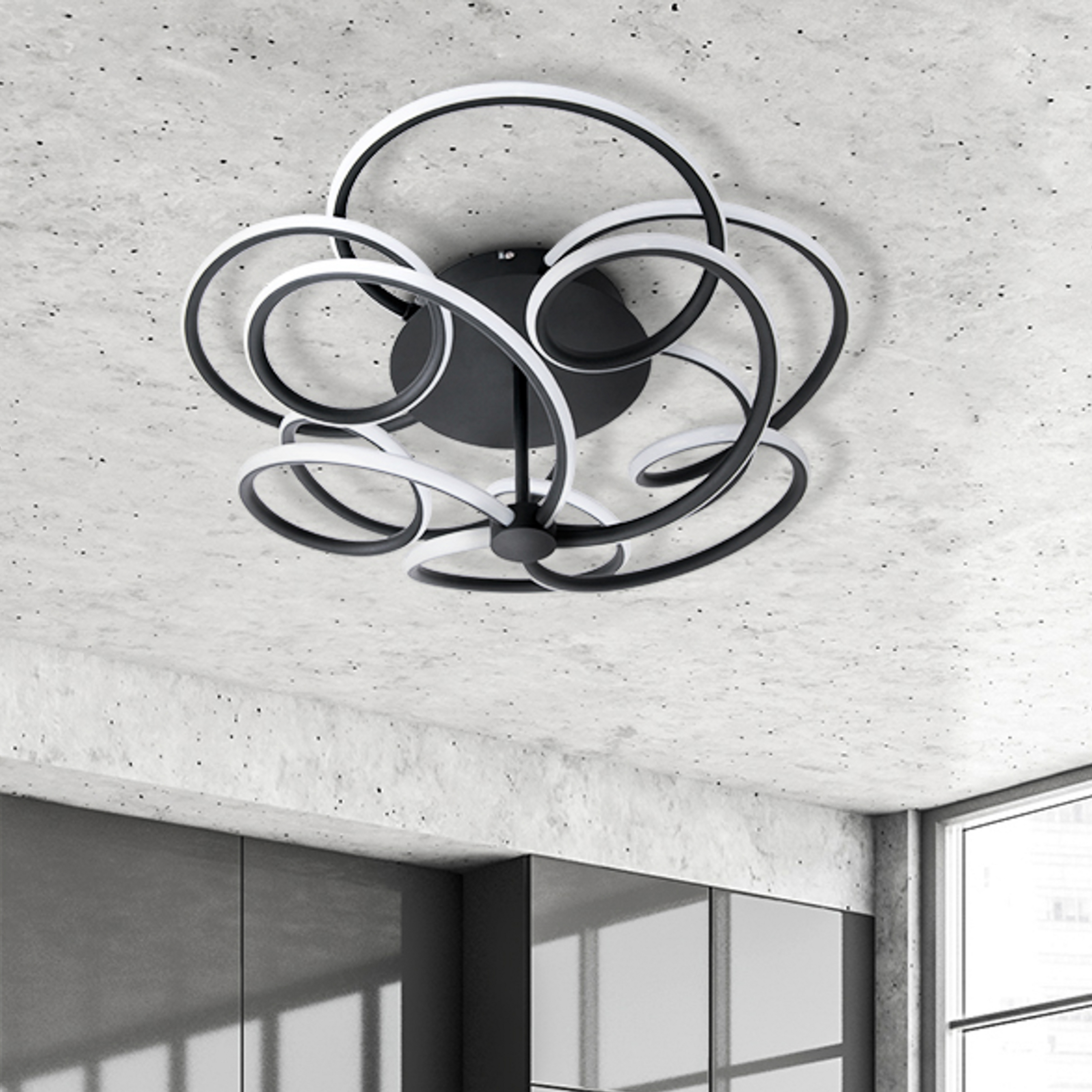 Plafonnier LED Rizado, step-dim