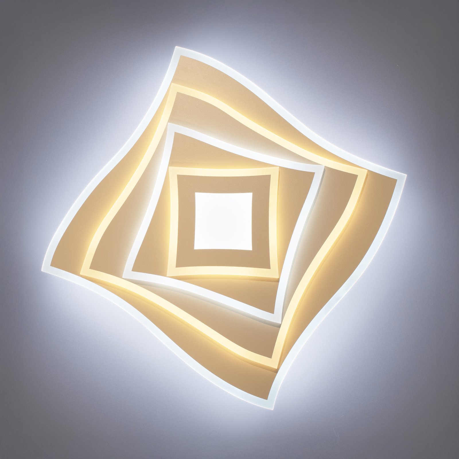 Lámpara LED de techo HERO, arena, 40 x 40 cm, control remoto, CCT atenuable Lámpara LED de techo HERO, arena, 40 x 40 cm, control remoto, CCT atenuable