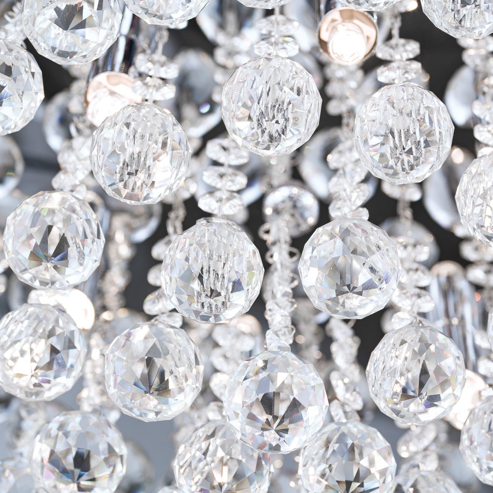 Carol Chrome Ceiling Light with Crystal Decoration