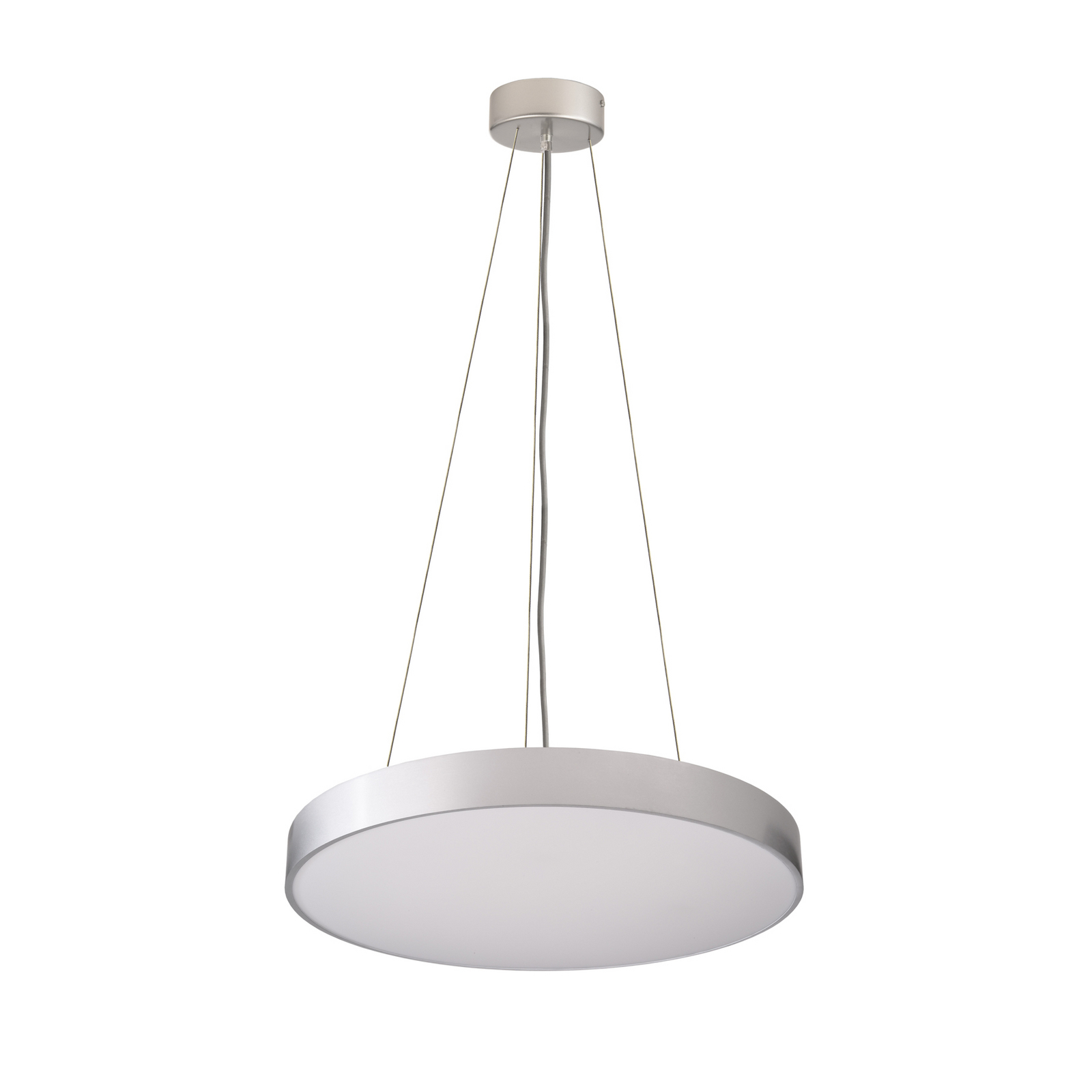 LED pendant light Menkar, silver-coloured, Ø 60 cm, CCT, up/down