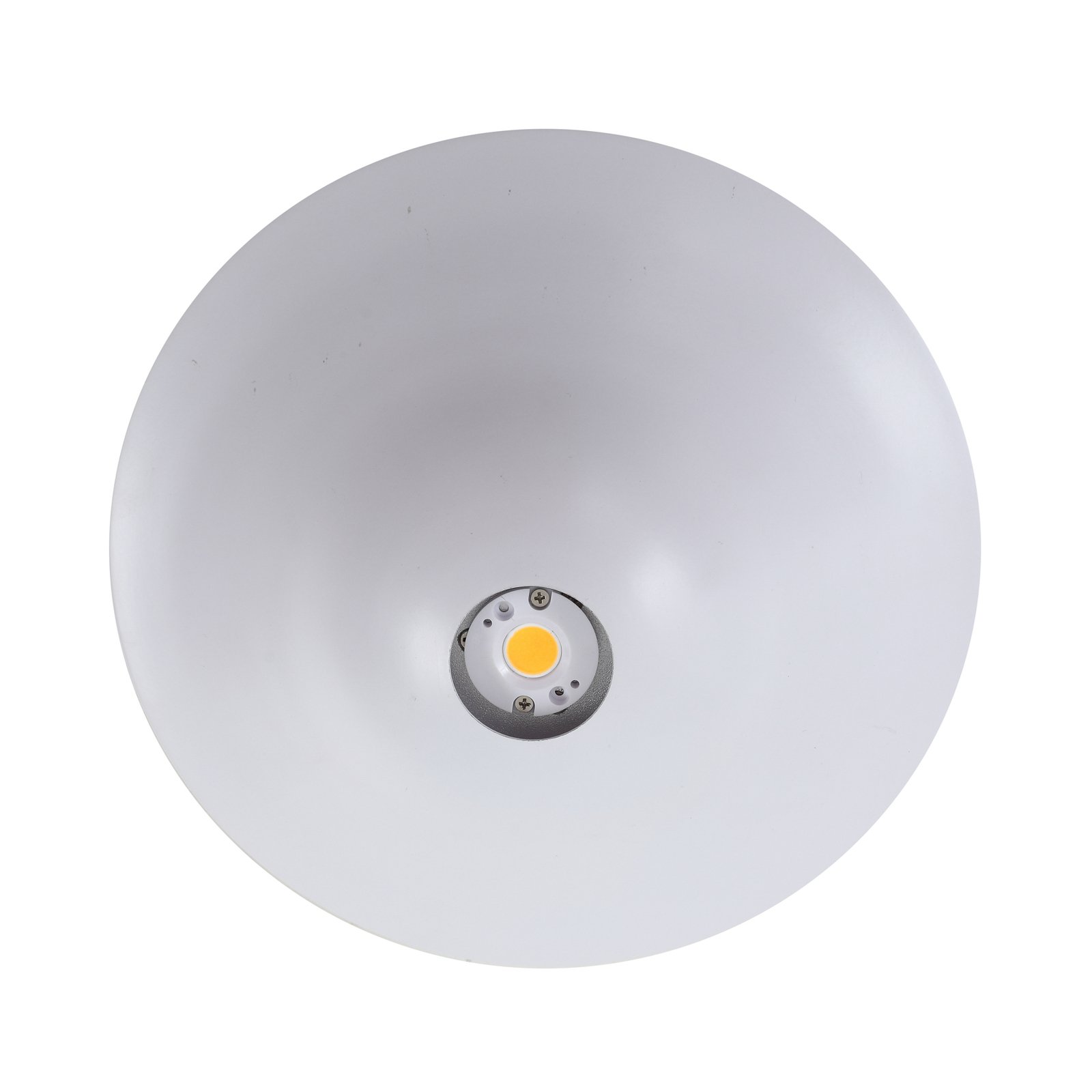 Lucande Orasa LED stropna svjetiljka, staklo, bijelo/prozirno, Ø 43 cm