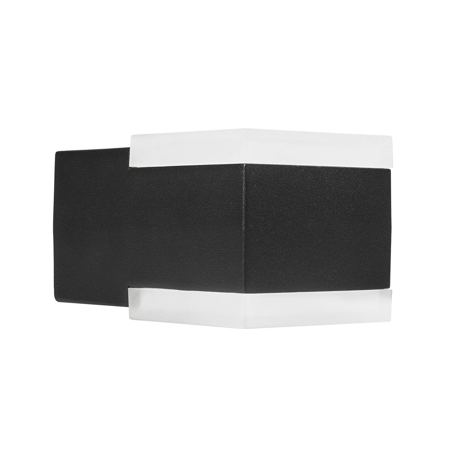Smartwares - led Außenwandleuchte eckig Aluminium Schwarz Up and Down Light