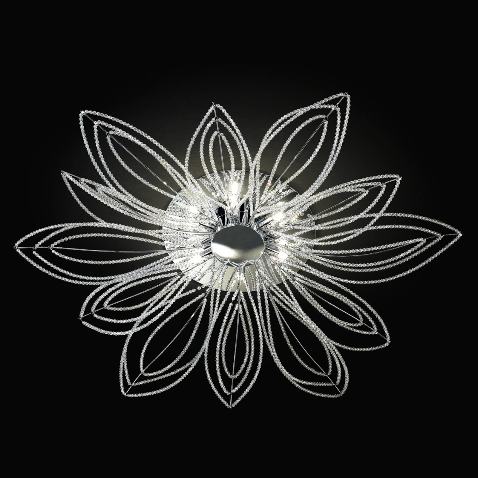 Deckenleuchte Girasole in Blütenform, 98 cm