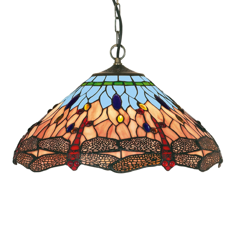 Klasyczna lampa wisząca w stylu Tiffany DRAGONFLY