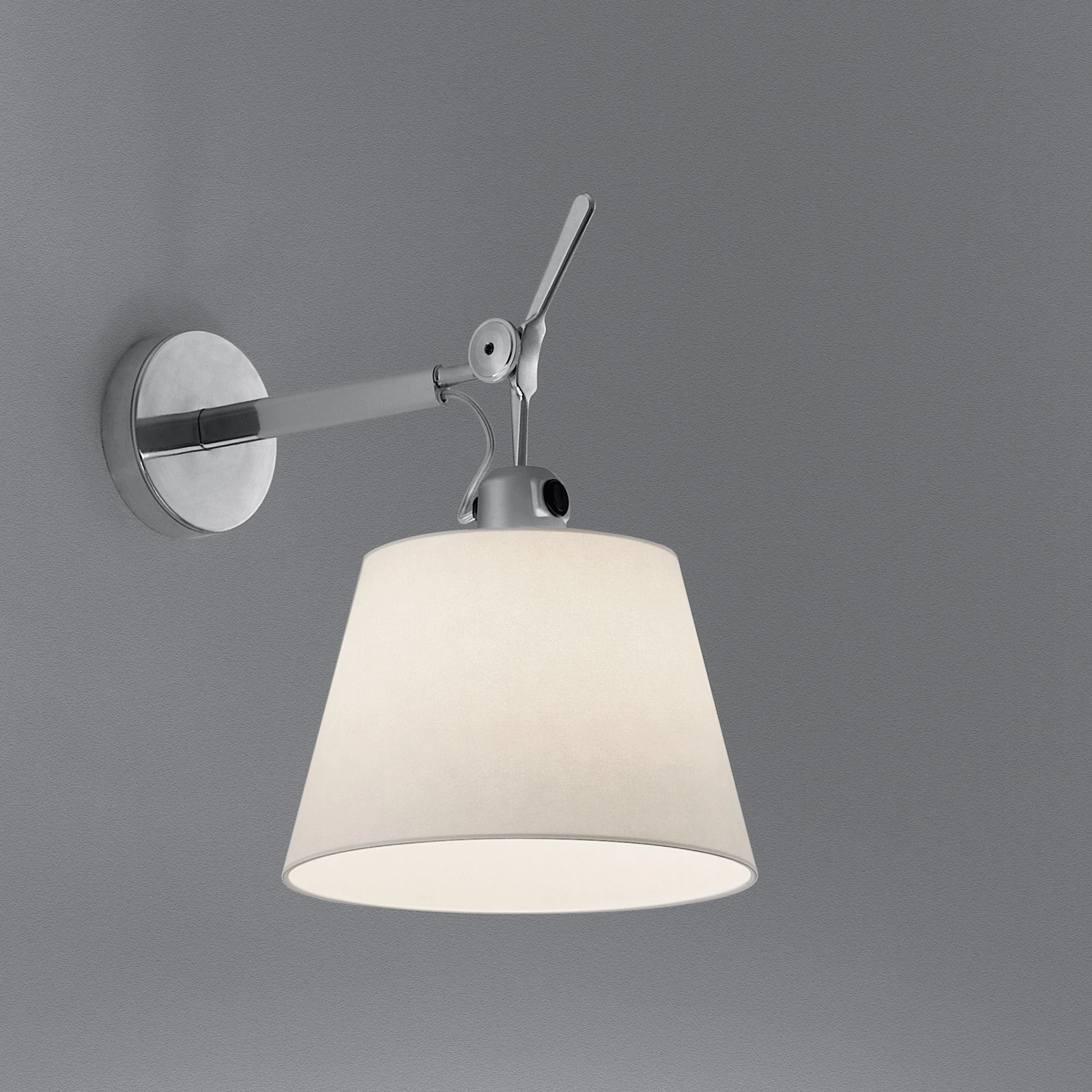 Artemide Tolomeo 18 Diffusore Designer-Wandleuchte, weiß/alu