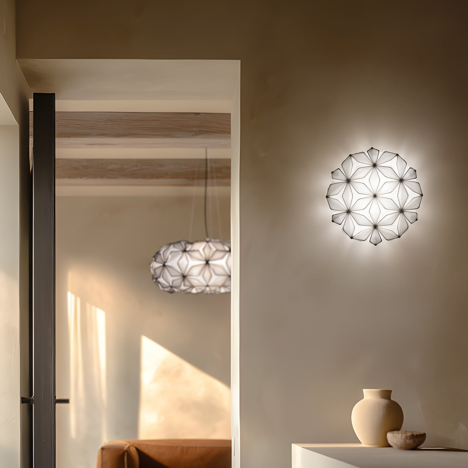 C'EST LA VIE Deckenlampe, schwarz, Ø 47 cm, 2-flg., E27 C