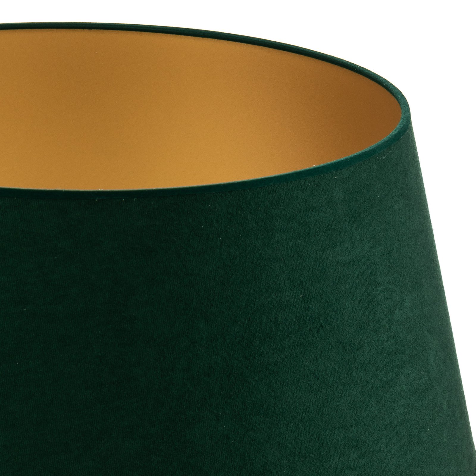 Cone lampshade height 25.5 cm, dark green/gold