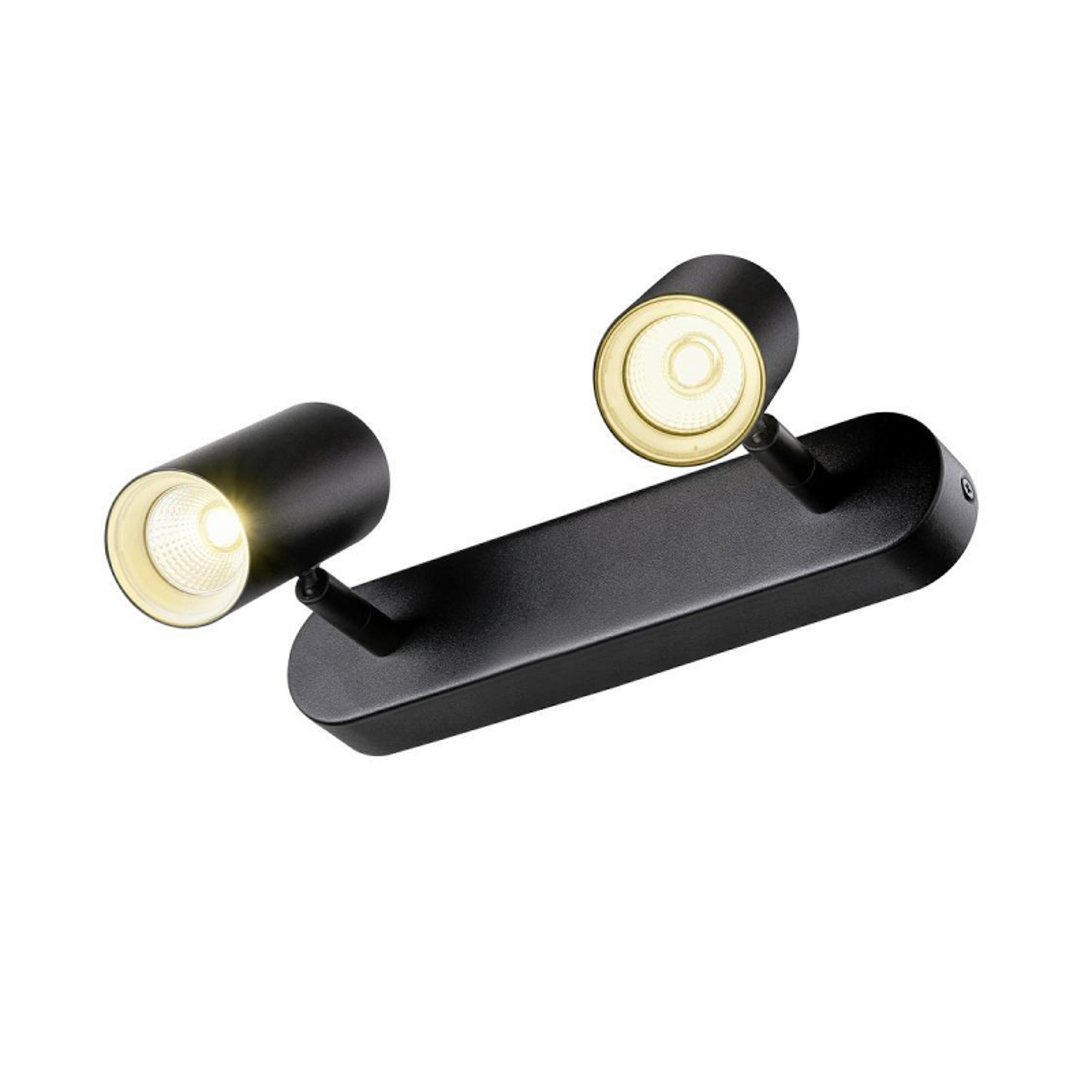 SLV LED ceiling spotlight Noblo, black, 3,000 K, length 24 cm