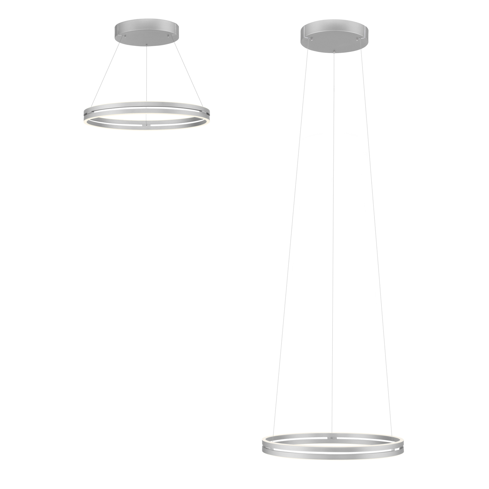 Pure E-Loop LED hanglamp, CCT, zilver