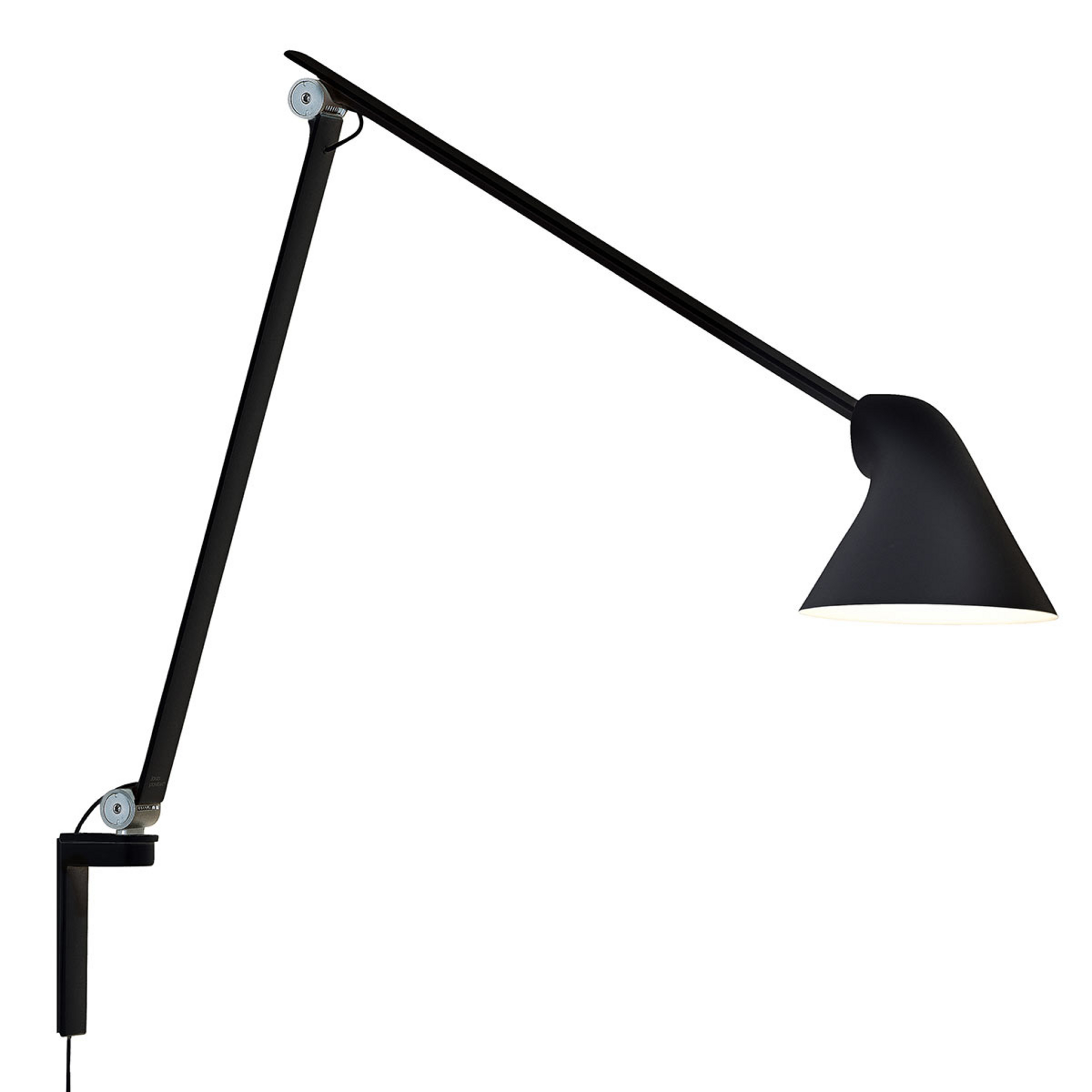 NJP Wall Lamp Lamp Long Arm Black - Louis Poulsen