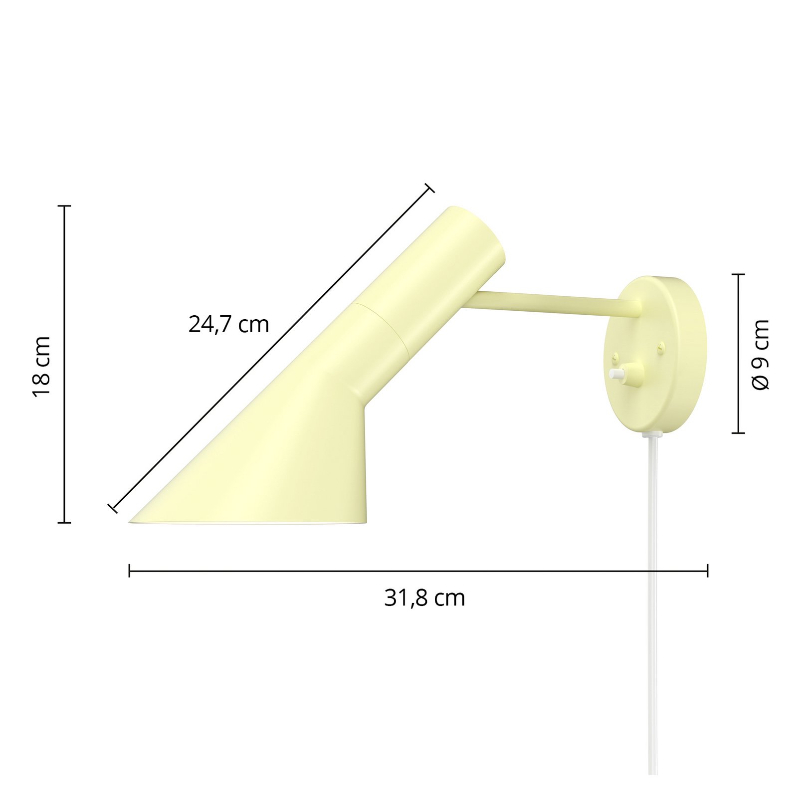AJ Væglampe Soft Lemon - Louis Poulsen