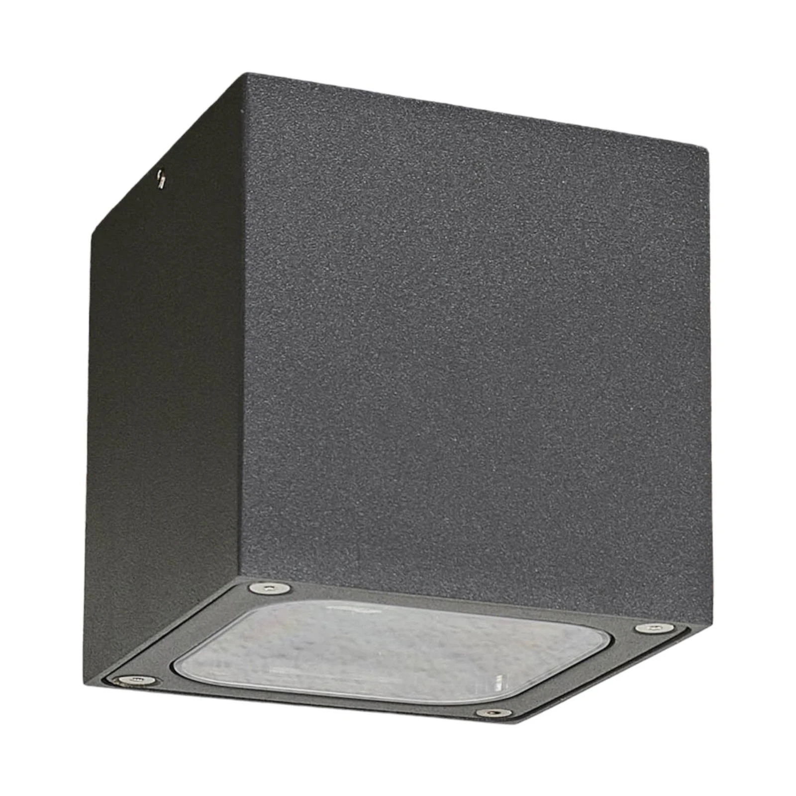 Lucande LED-laelamp Tanea, 10x10 cm, tumehall, IP54