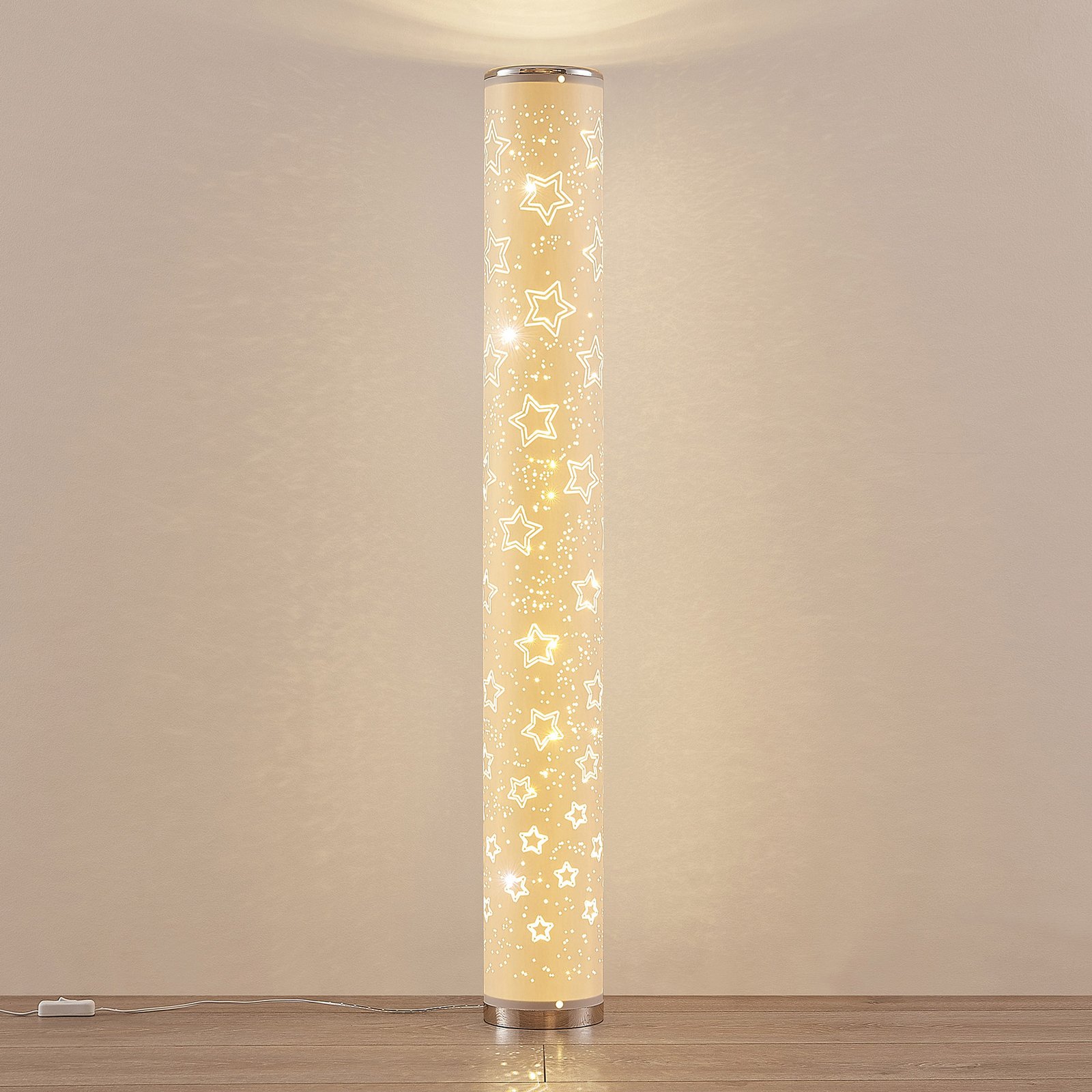 Lindby Tarlin LED stojací lampa, hvězdy