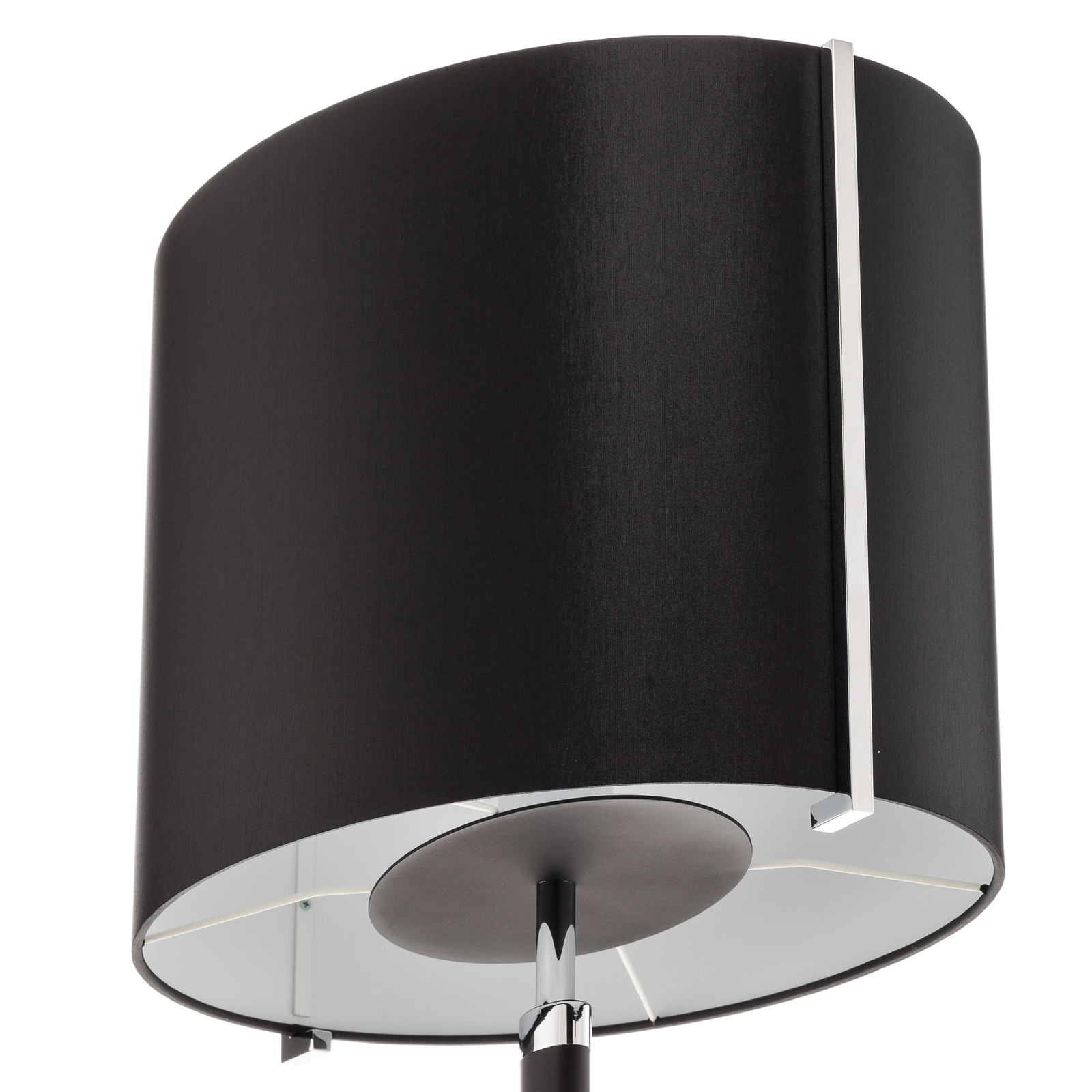 Rothfels Darrell floor lamp, oval, black, nickel