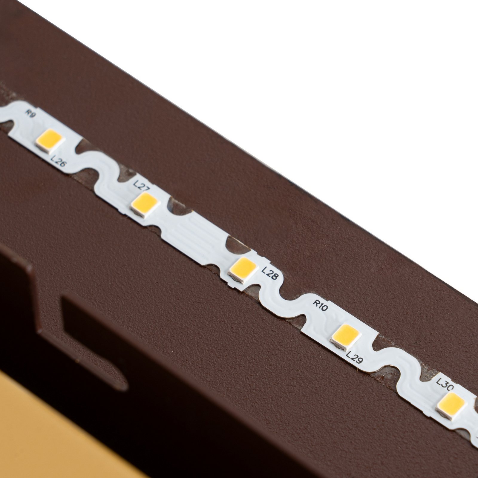 Lucande LED-Wandleuchte World, rost/gold, 60 cm x 30 cm Lucande LED-Wandleuchte World, rost/gold, 60 cm x 30 cm