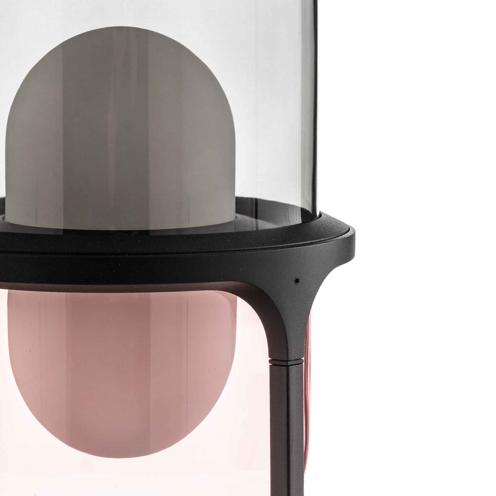 Pille LED-bordlampe, grå/pink